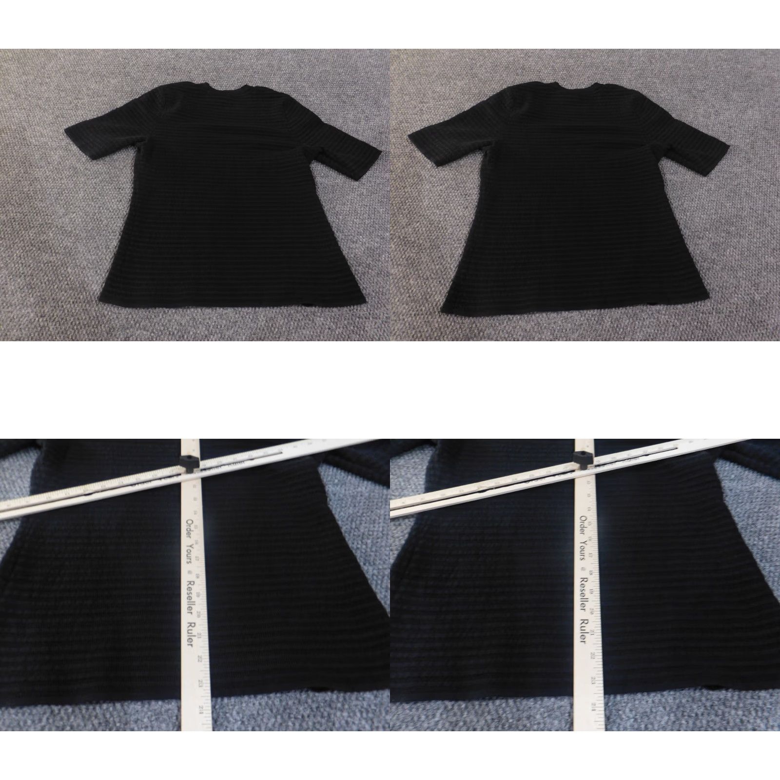 Vintage Ann Taylor top Black geometric stretch womens pullover cotton L Size L / US 10 / IT 46 - 8 Thumbnail