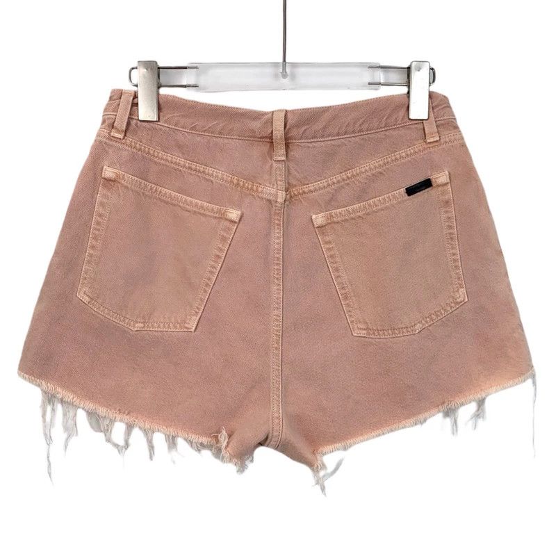 Saint Laurent Paris Saint Laurent Pink denim shorts 2504-Nextarrow Size 29" - 2 Thumbnail