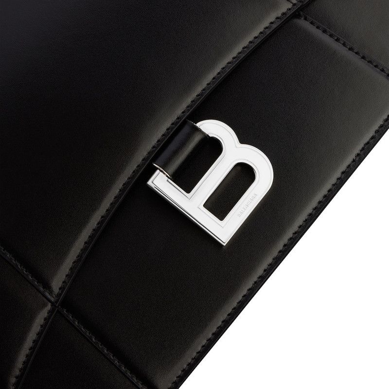 Balenciaga o1tr1nto0526 Size: OS / Hourglass Medium Flap Bag in Black Size ONE SIZE - 3 Thumbnail