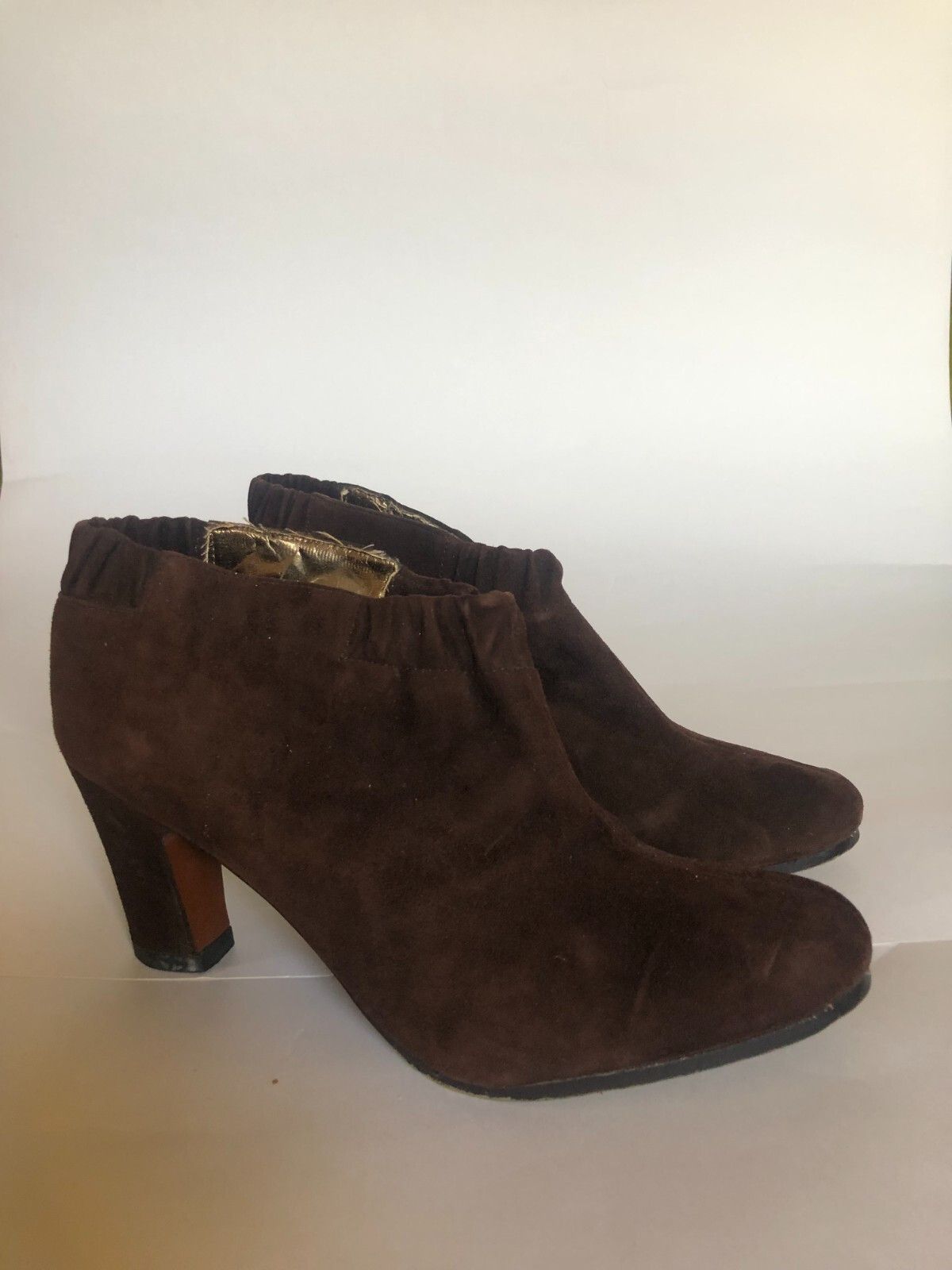 Sam Edelman Women Sam Edelman Brown Suede High Wide Heel Bootie 9M Size US 9 / IT 39 - 1 Thumbnail