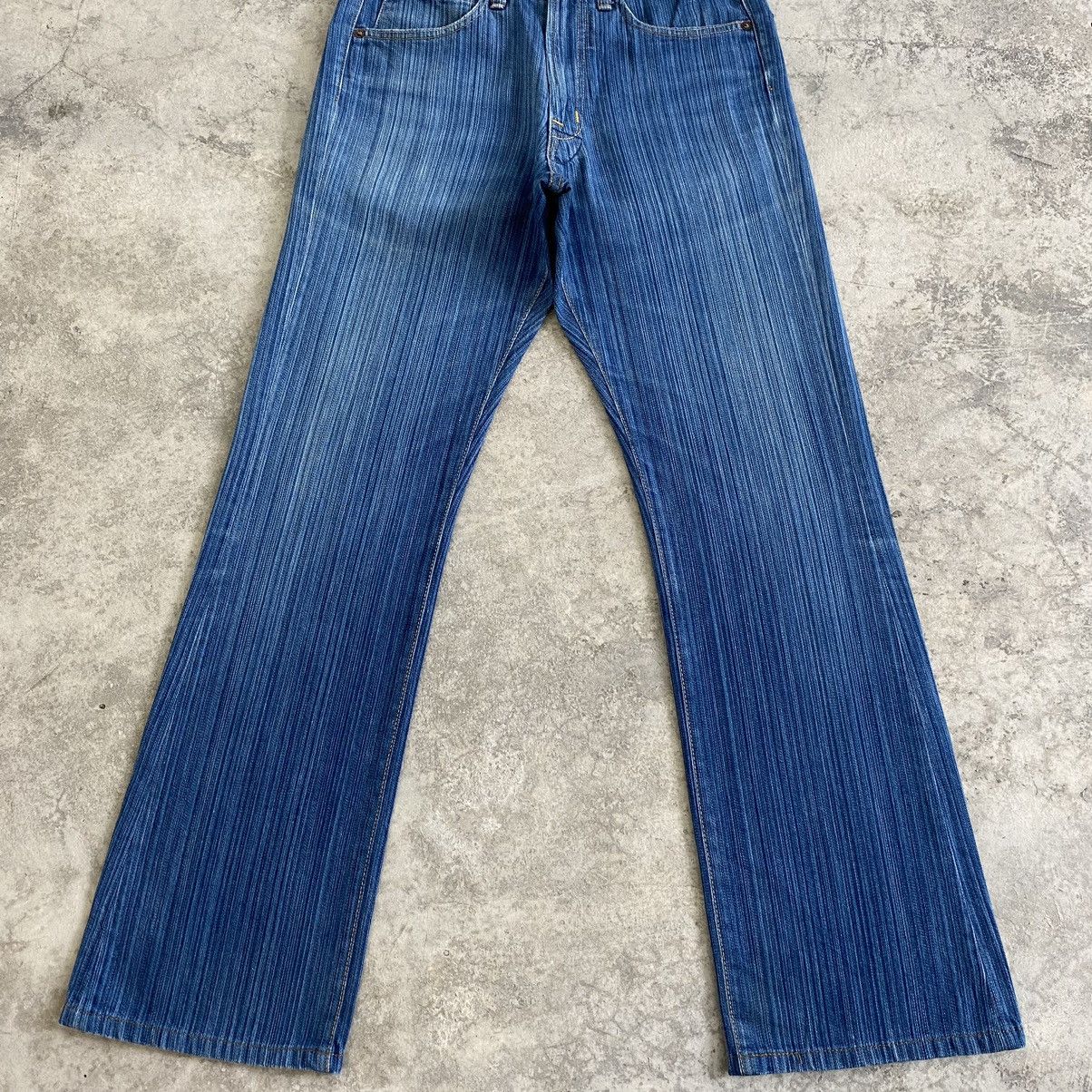 Japanese Brand Blue Way Japan Twill Striped Flared Denim Jeans Size US 28 / EU 44 - 2 Thumbnail