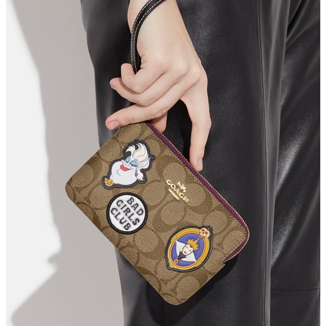 Coach Disney X Coach Zip Wristlet In Signature Canvas With Patches Size ONE SIZE - 3 Thumbnail