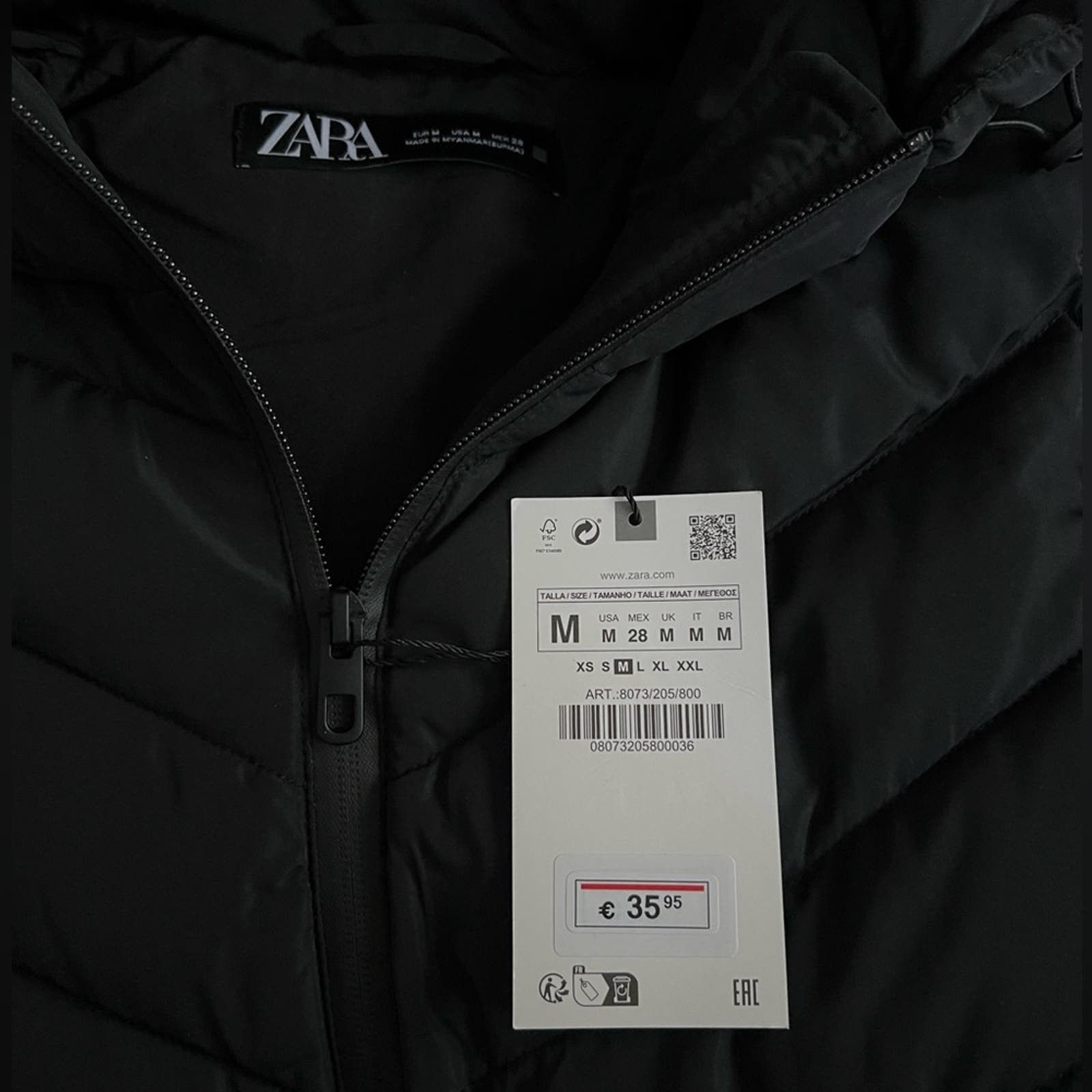 Zara Hooded Zip Up Jacket