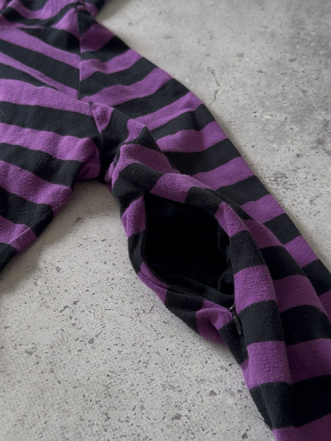 Japanese Brand Vintage Devil’s Ears Striped Secret Pocket Y2K Zip Hoodie Size S / US 4 / IT 40 - 4 Thumbnail