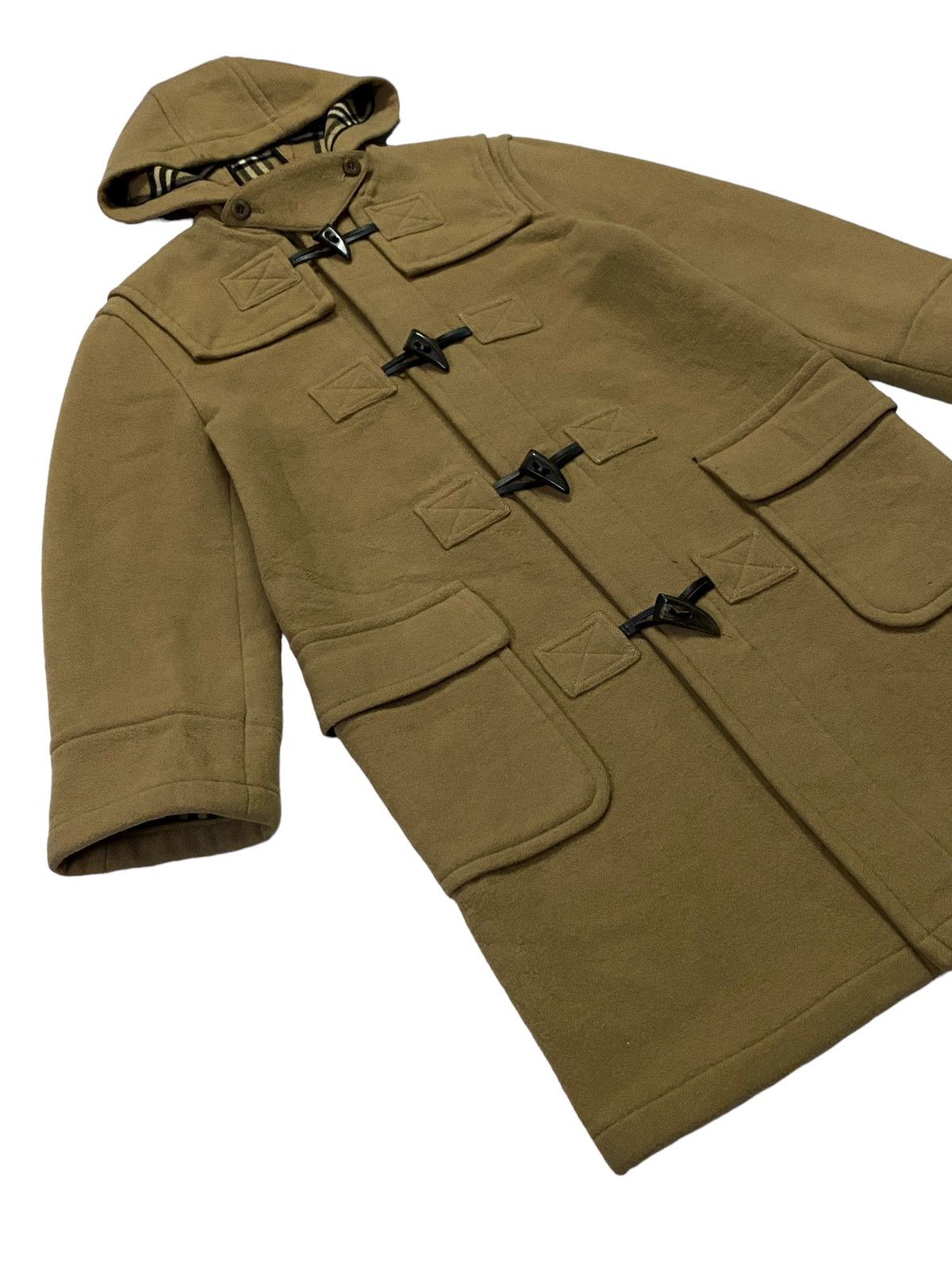 Burberry Burberrys Blue Laber Novacheck Wool Duffle Jacket Size US M / EU 48-50 / 2 - 22 Thumbnail