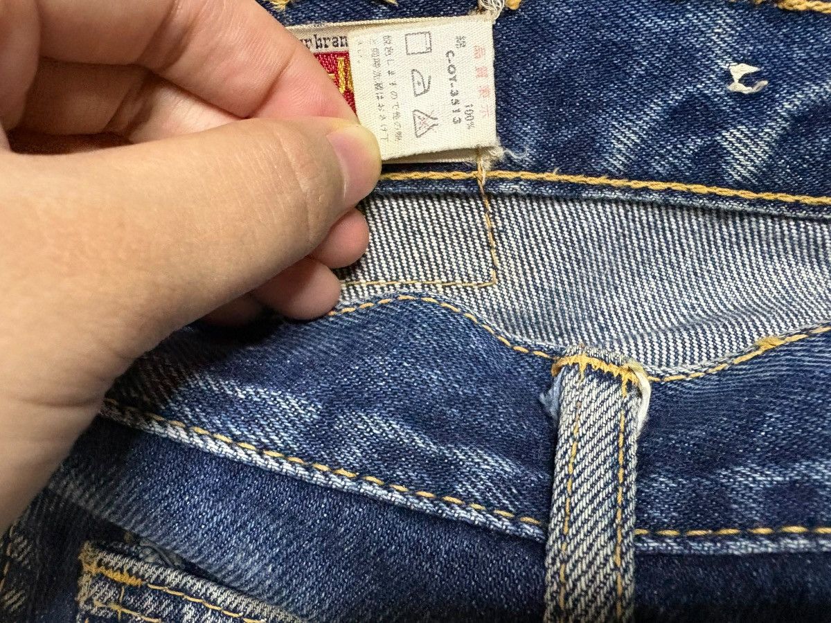 Japanese Brand Vintage Japanese Brand Faded Blue Wash Bell Bottom Jeans Size 31" - 11 Thumbnail