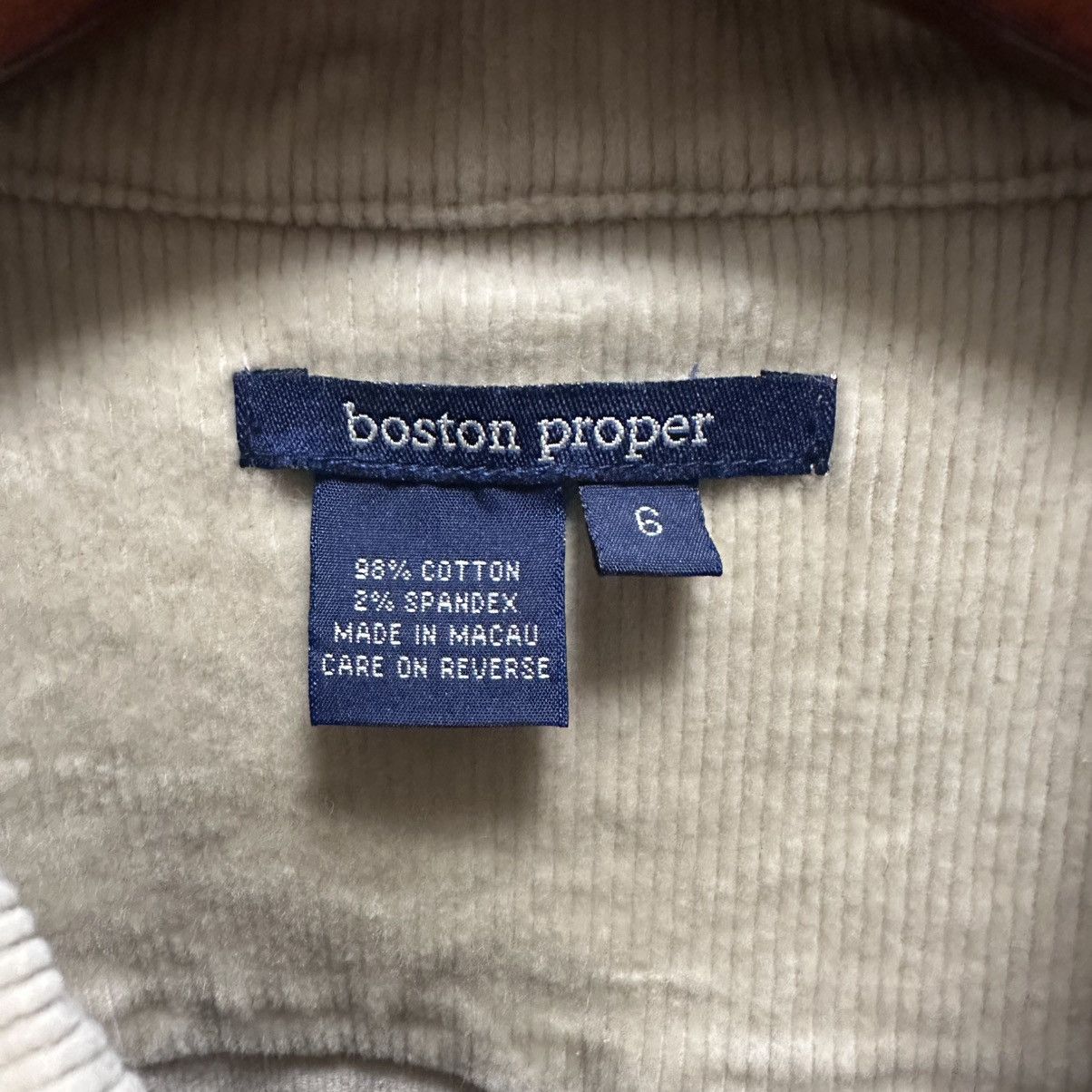 Boston Proper Boston Proper Beige Corduroy Jacket Womens Size 6 Button Up Size M / US 6-8 / IT 42-44 - 2 Thumbnail