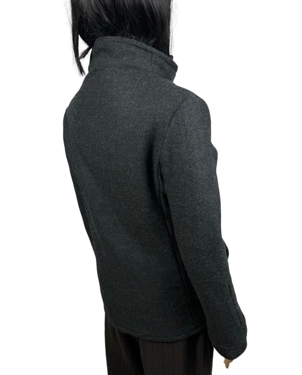 Designer Drina Marya Wool Jacket Avant Garde Asymmetrical Coat size S Size S / US 4 / IT 40 - 11 Thumbnail