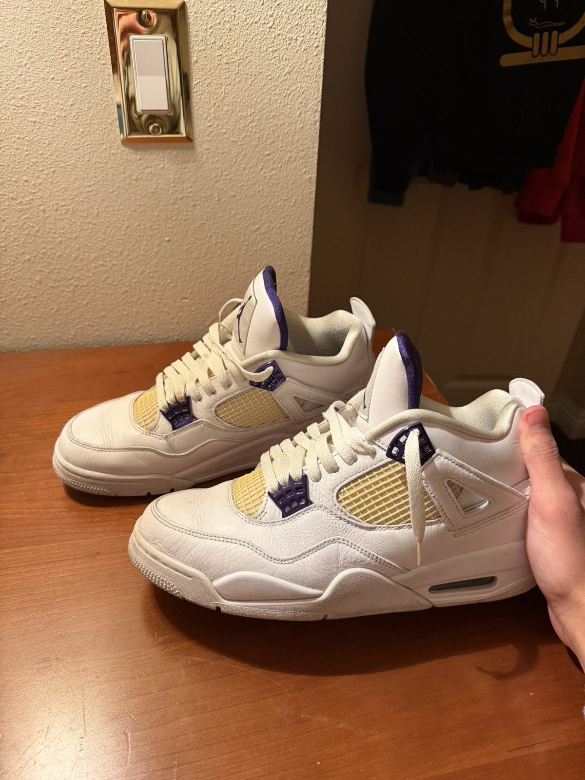 Jordan Brand Jordan 4 Retro Metallic Purple Size US 10.5 / EU 43-44 - 1 Thumbnail