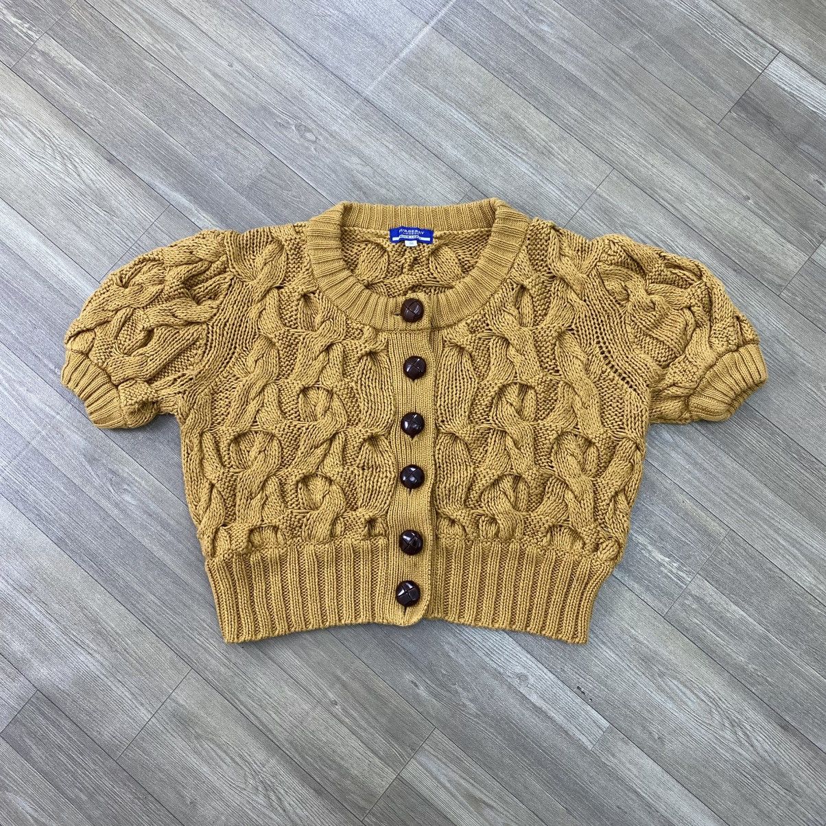 Burberry Vintage Burberry London Blue Label Crop Cable Knit Cardigan Size US S / EU 44-46 / 1 - 1 Thumbnail
