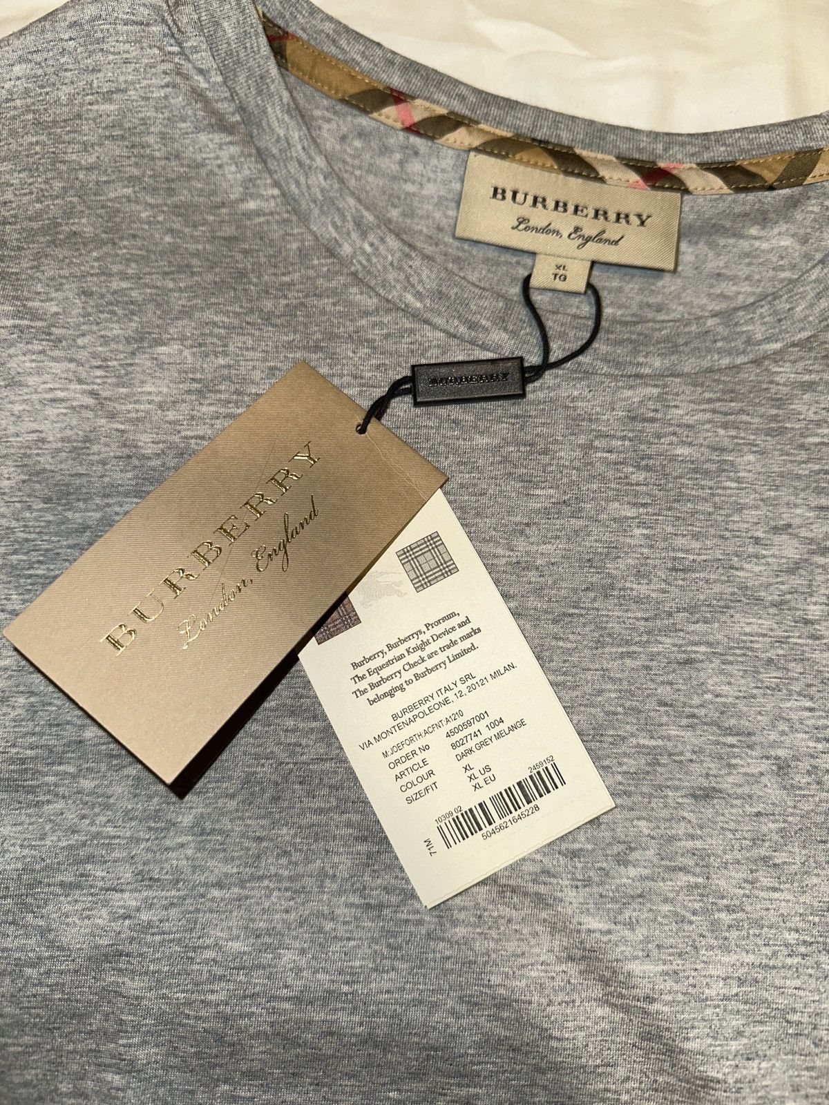 Burberry Grey Burberry Shirt Size US XL / EU 56 / 4 - 2 Thumbnail