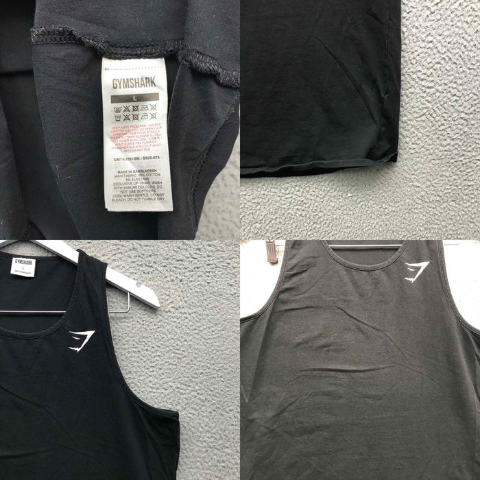 Gymshark Gymshark Tank Top Men's Large L Round Neck Graphic Logo Black