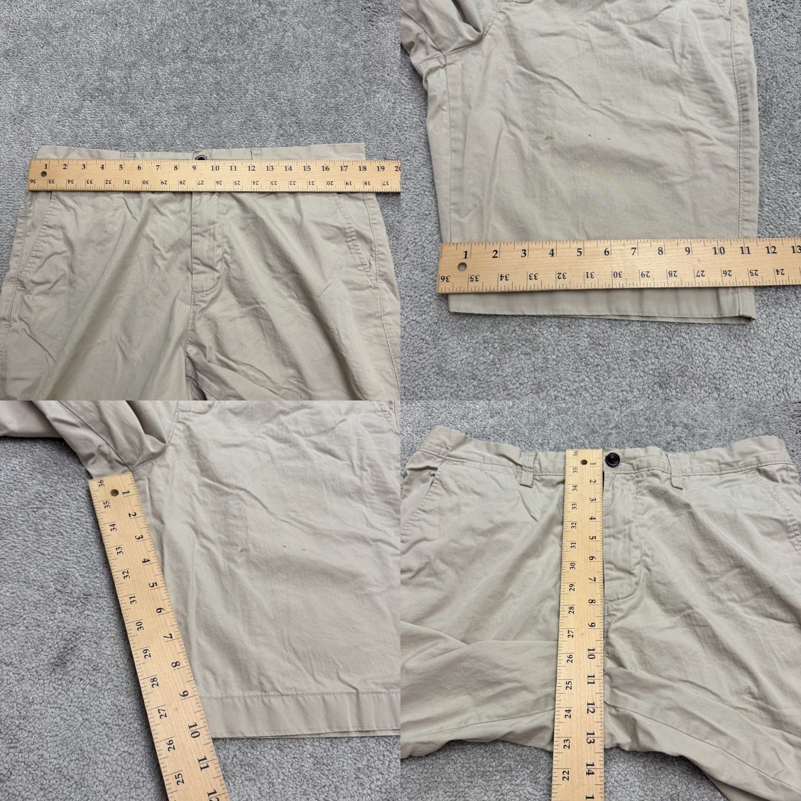 J.Crew J.Crew Mens Chino Shorts 36x11 Khaki Brown Cotton Flat Front Casual Classic Breathable Pockets Summer Season Mens Size US 36 / EU 52 - 8 Thumbnail