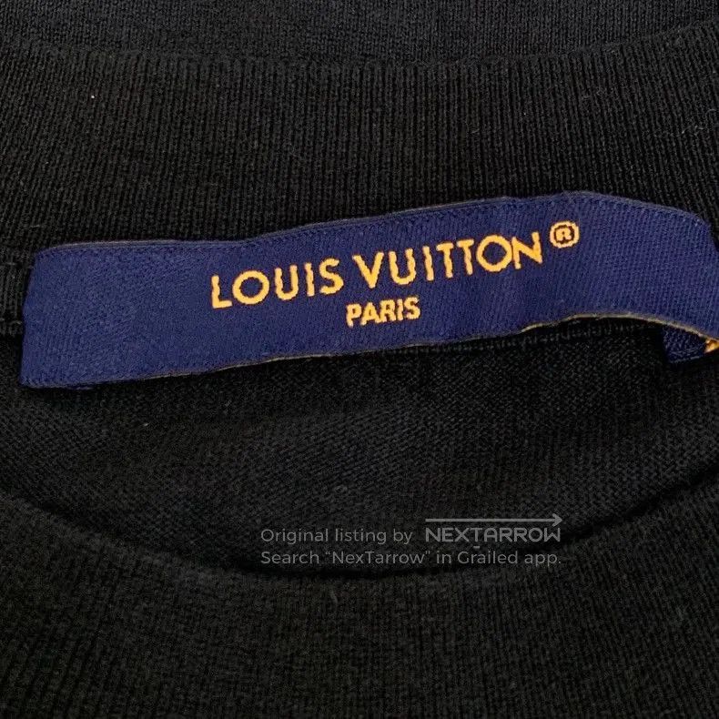 Louis Vuitton Louis Vuitton Black Logo Embroidered T. Size US S / EU 44-46 / 1 - 6 Thumbnail