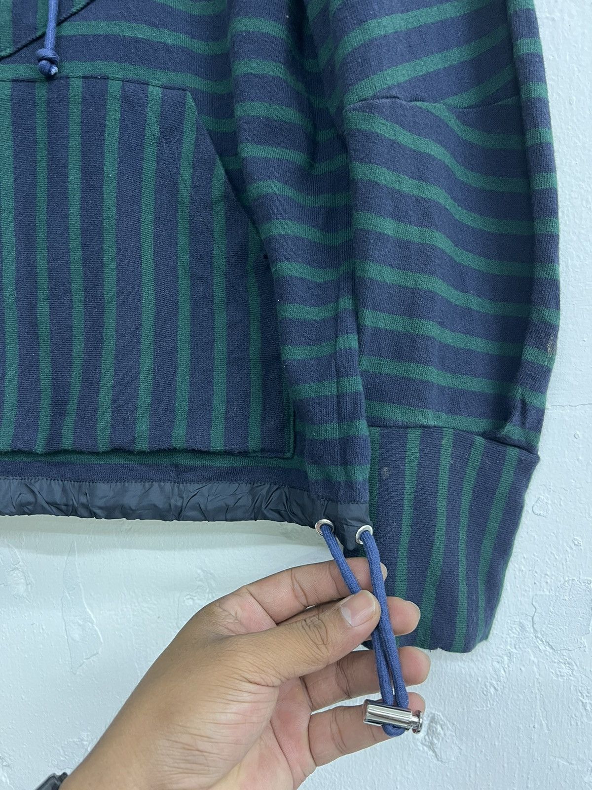Sacai SACAI HALFZIP STRIPED HOODIE Size US M / EU 48-50 / 2 - 6 Thumbnail
