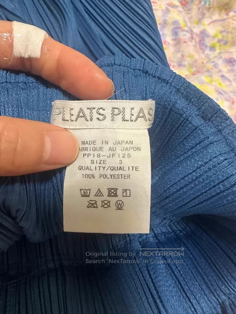 Issey Miyake Issey Miyake size:3 Blue Wide-Leg Pants Size 31" - 2 Thumbnail
