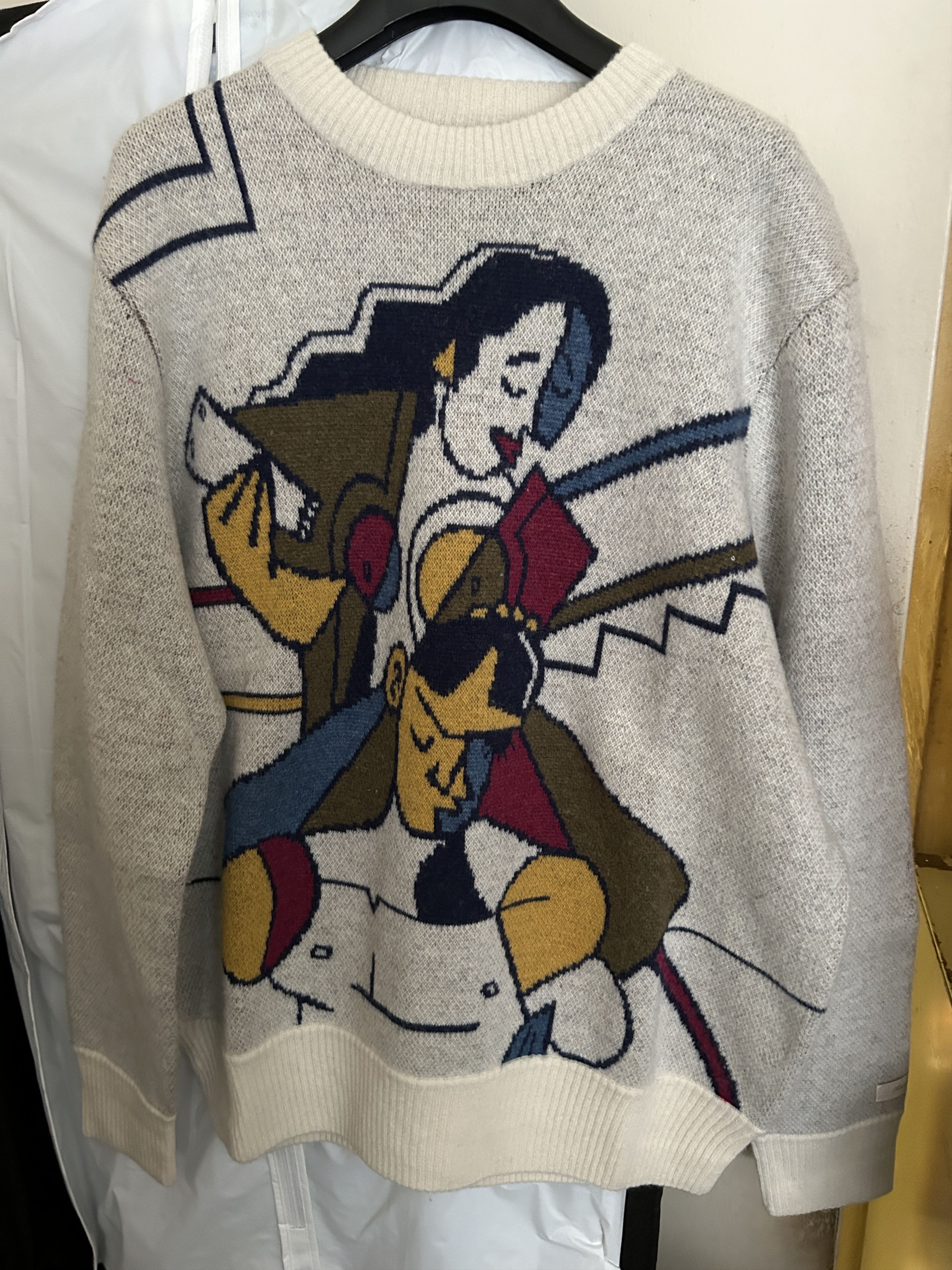 Aime Leon Dore Molina Tape up Sweater Picasso crewneck Wool F/W 20 Size US M / EU 48-50 / 2 - 8 Thumbnail