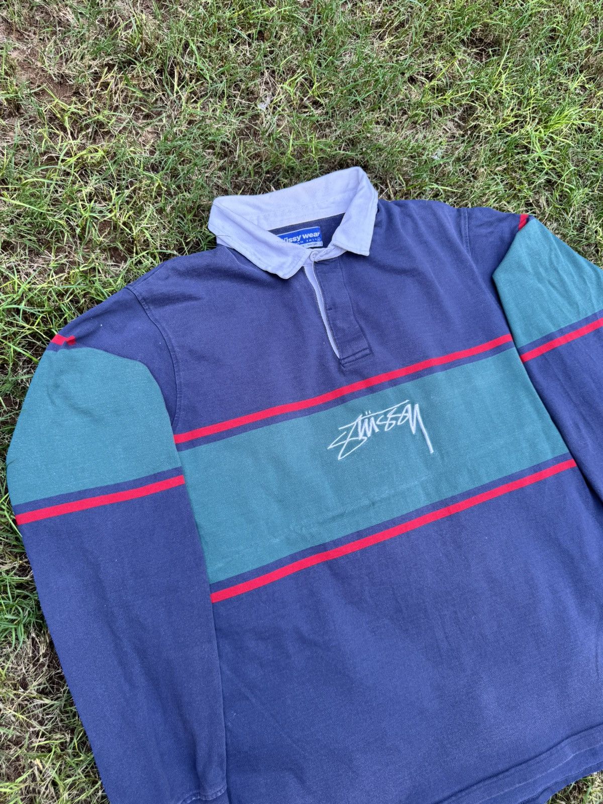 Stussy Vintage Stussy Polo Long Sleeve 90s Size US XXL / EU 58 / 5 - 4 Thumbnail