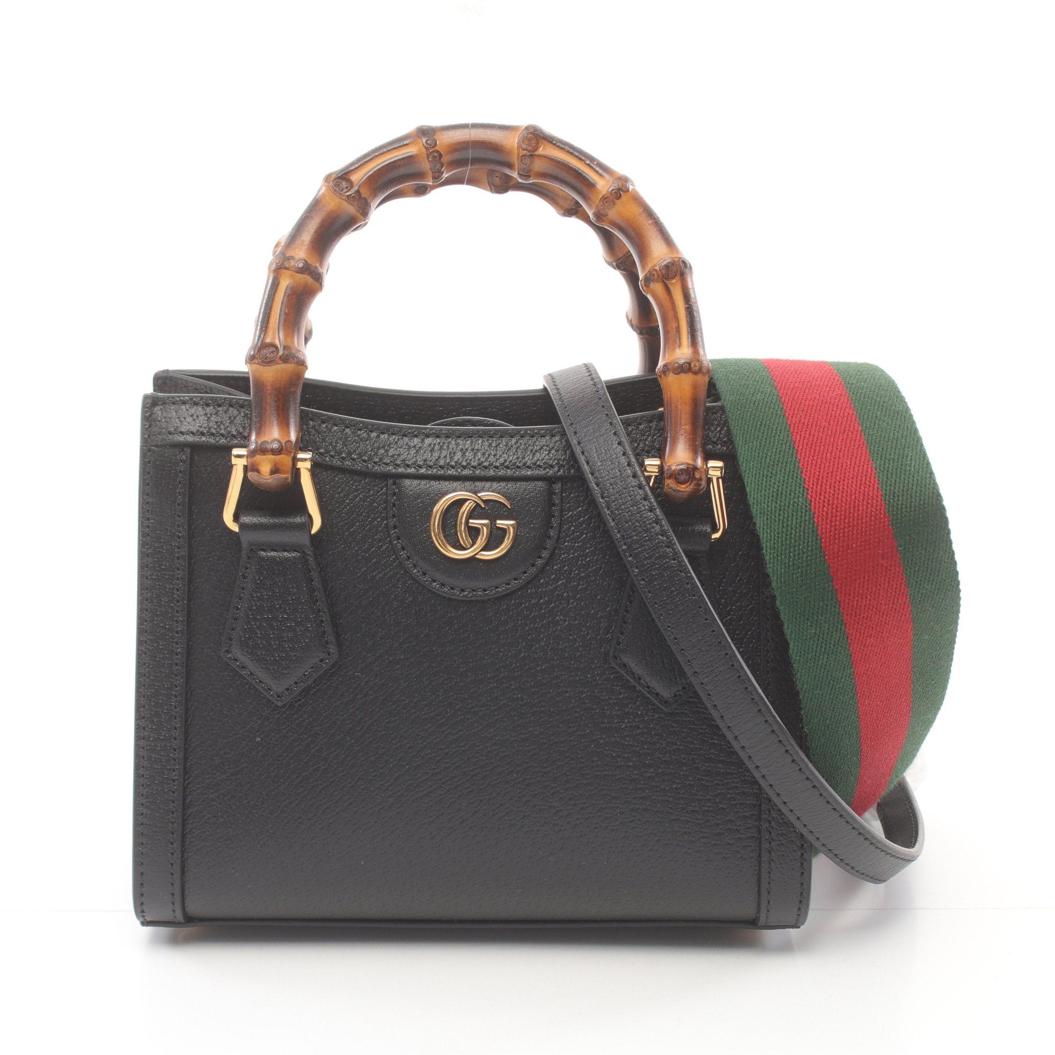 Gucci Gucci Diana Mini Bamboo Handbag Tote Bag Leather Black Size ONE SIZE - 1 Thumbnail