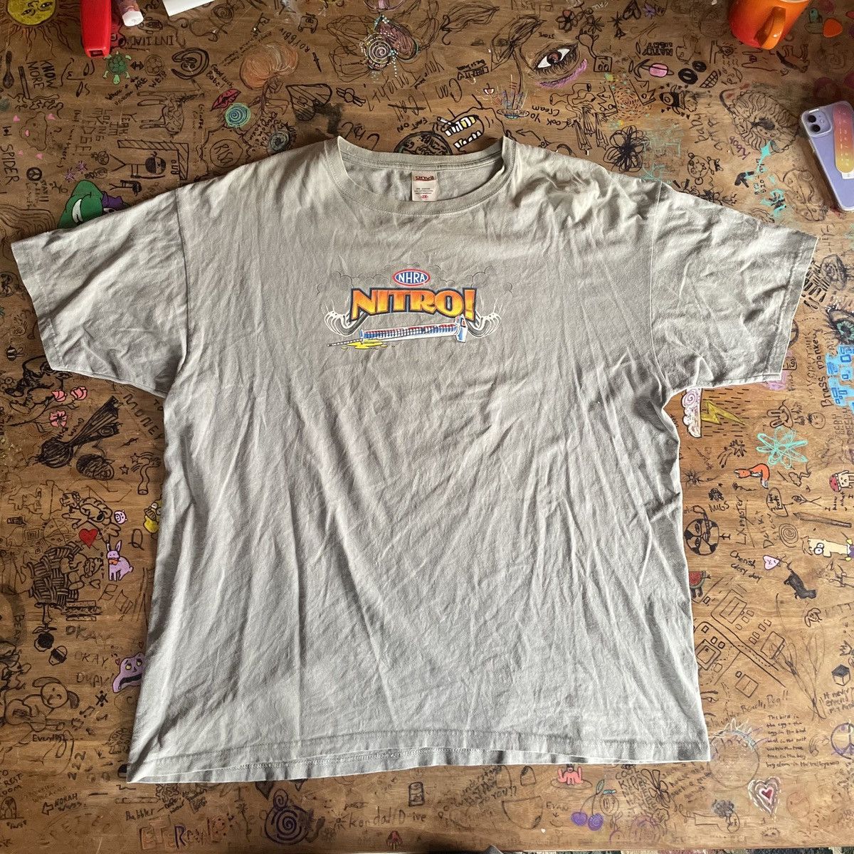 Anvil × Vintage Y2K NASCAR Racing Nitro T Shirt Size US XXL / EU 58 / 5 - 1 Thumbnail