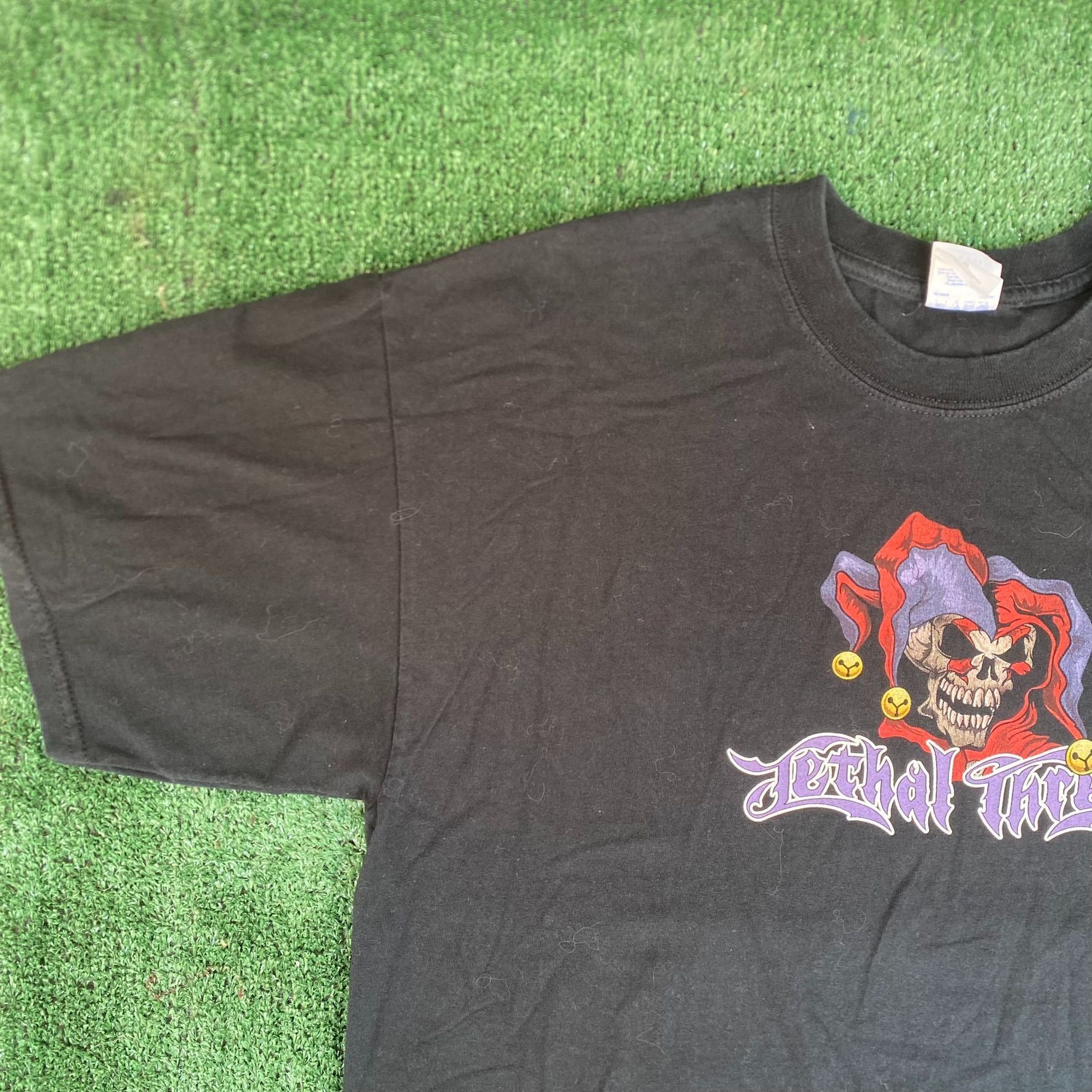 Vintage Vintage Y2K Joker Skull Shirt Jester Punk Biker Choppers Tee Size US XL / EU 56 / 4 - 2 Thumbnail