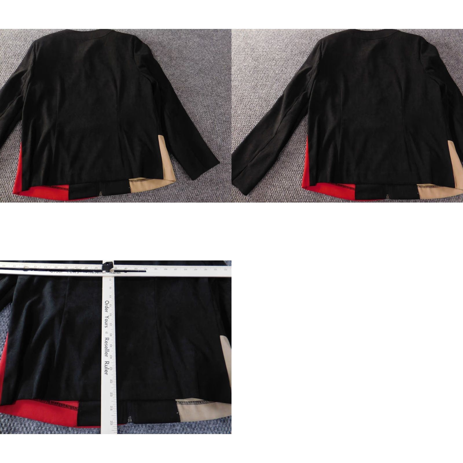 JM Collection JM Collection Womens Jacket 12 Red Full Zip Casual Stretch Jacket Women Long Sleeve Solid Red Embroidered Peanuts Fall Spring Regular Size 12 Mens? Size XL / US 12-14 / IT 48-50 - 8 Thumbnail