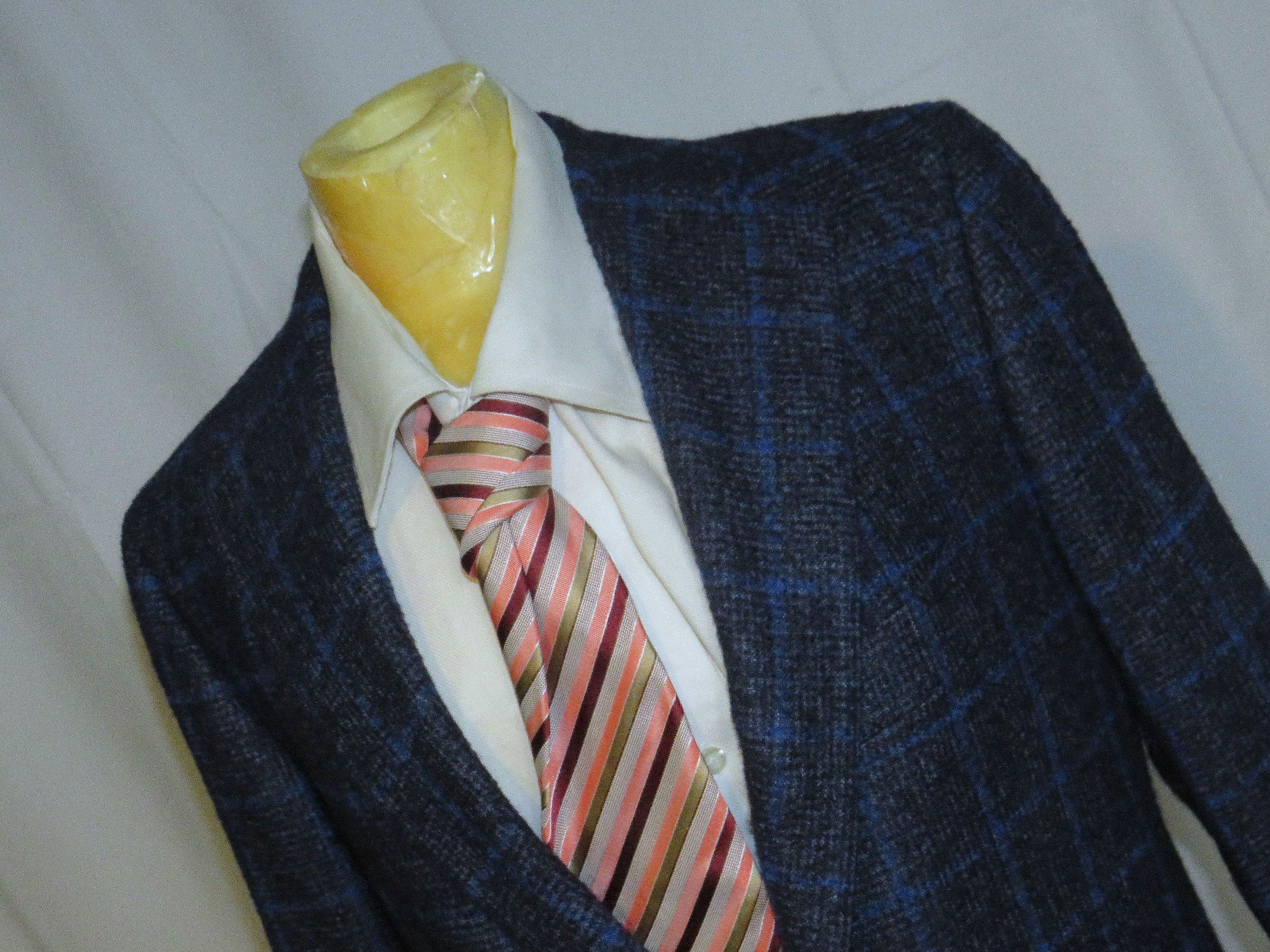 Cesare Attolini Handmade Alpaca Blend Gray & Blue Plaid Flannel Blazer 40R Size 40R - 4 Thumbnail