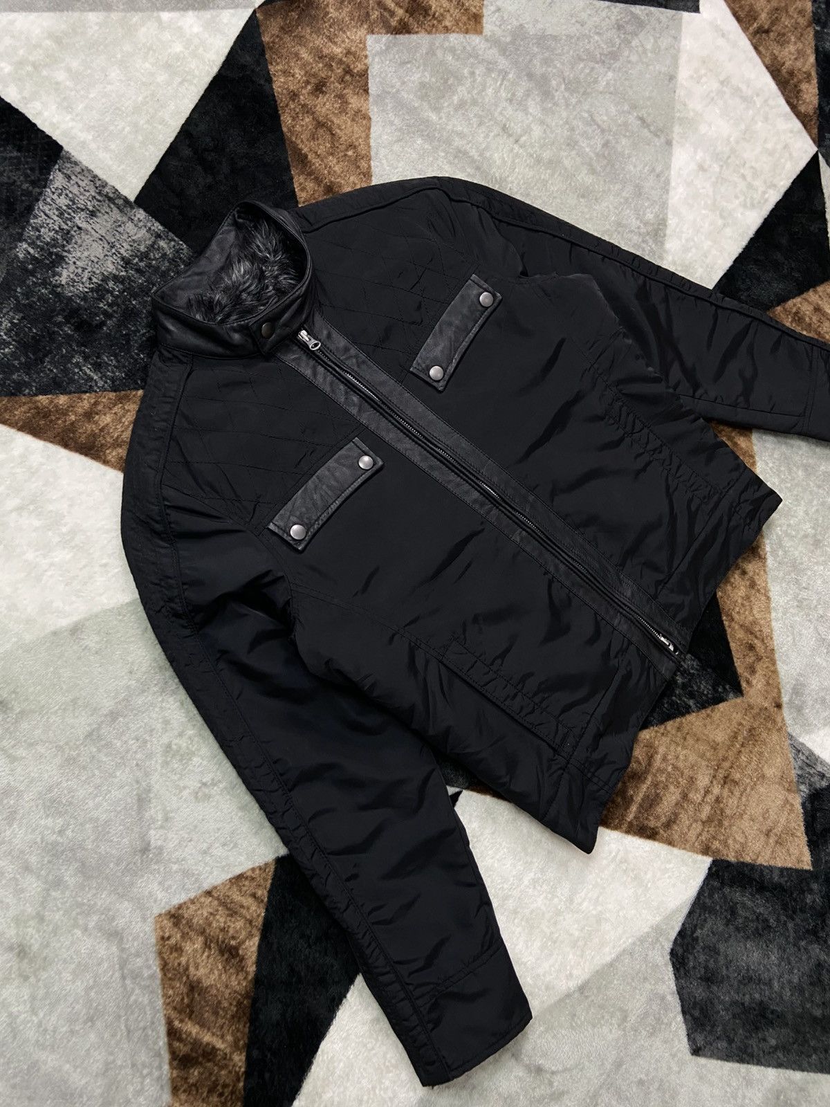 Comme Ca Ism × If Six Was Nine × Japanese Brand Comme Ca Ism Quilted Biker Jacket w/ Faux Fur & Leather Trim Size US M / EU 48-50 / 2 - 2 Thumbnail