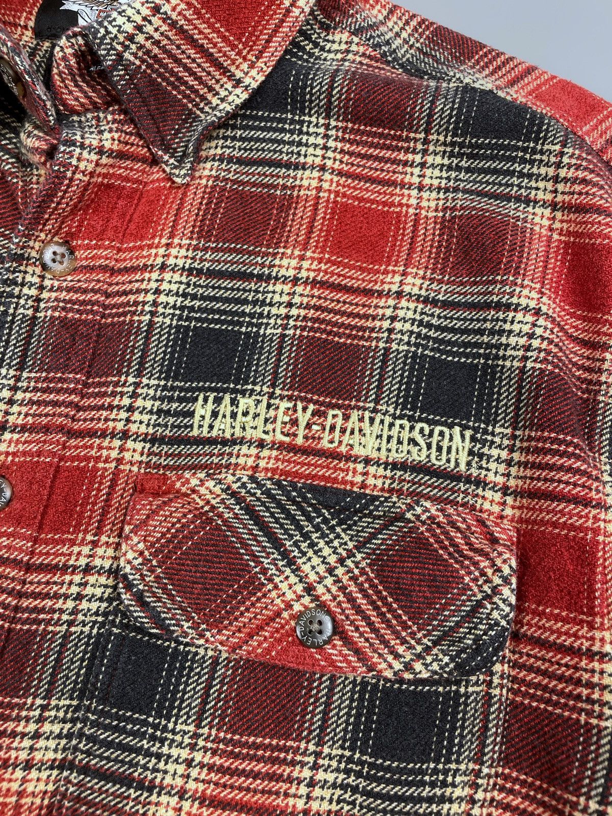Vintage Vintage Harley-Davidson Motorcycle Checked Flannel Shirt L Size US L / EU 52-54 / 3 - 9 Thumbnail
