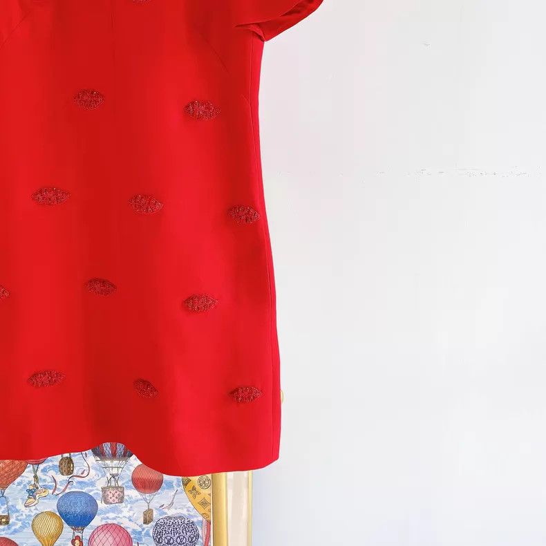 Valentino Valentino Red heavy work dress Size XS / US 0-2 / IT 36-38 - 4 Thumbnail