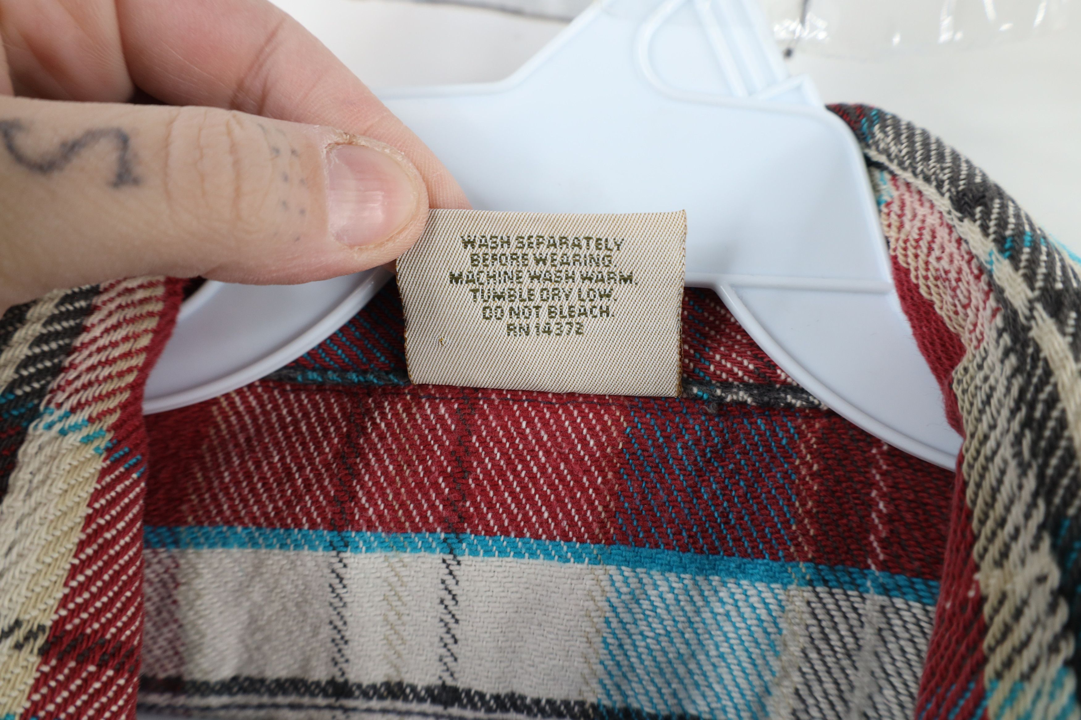 FiveBrother × Vintage Vintage 90s Five Brother Flannel Workwear Button Shirt USA Size US M / EU 48-50 / 2 - 11 Thumbnail