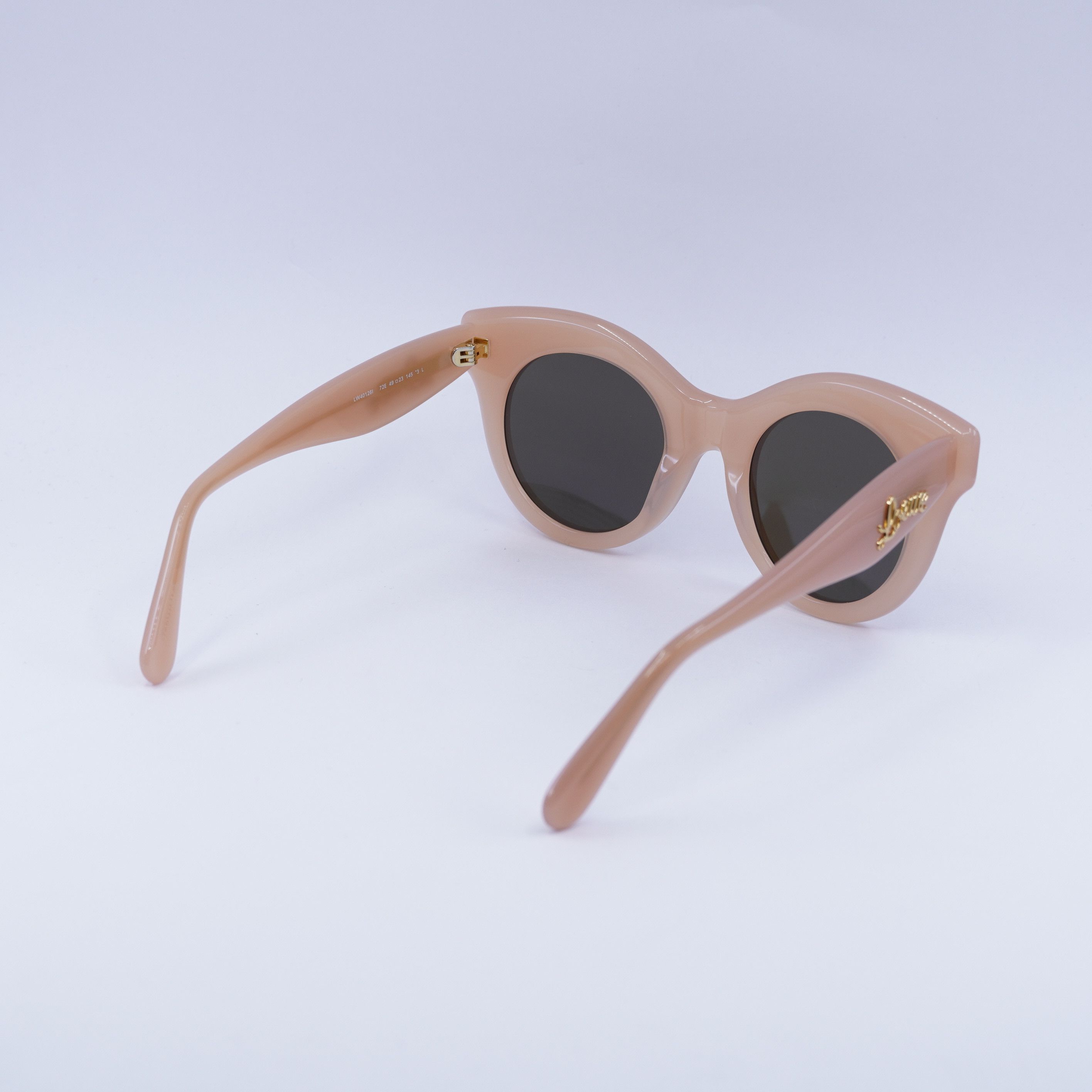 Loewe Loewe LW40126I 72E Sunglasses Pink Round Frame, Grey Lenses Size ONE SIZE - 4 Thumbnail