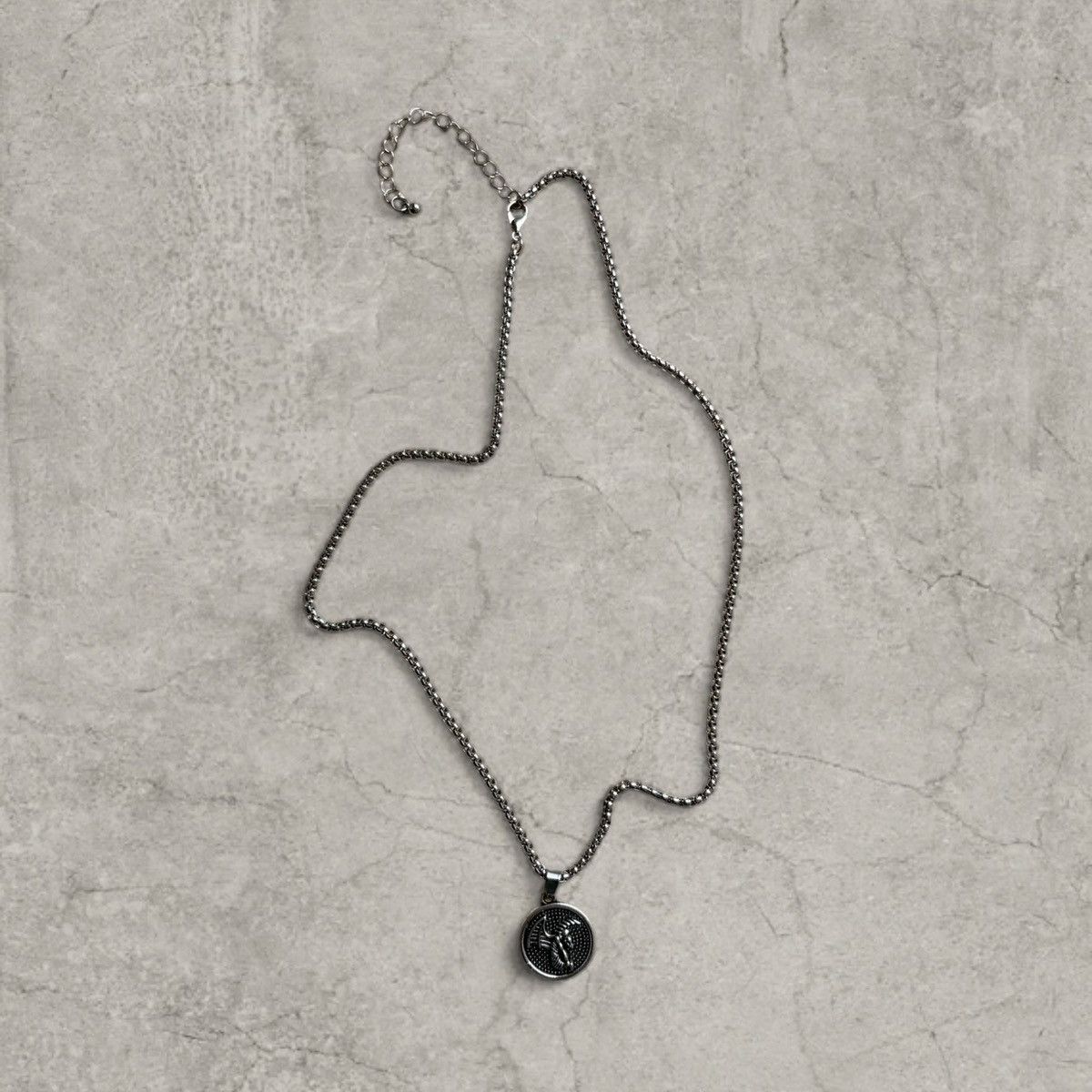 Japanese Brand Vintage style angel necklace, stainless steel. One size Size ONE SIZE - 2 Thumbnail