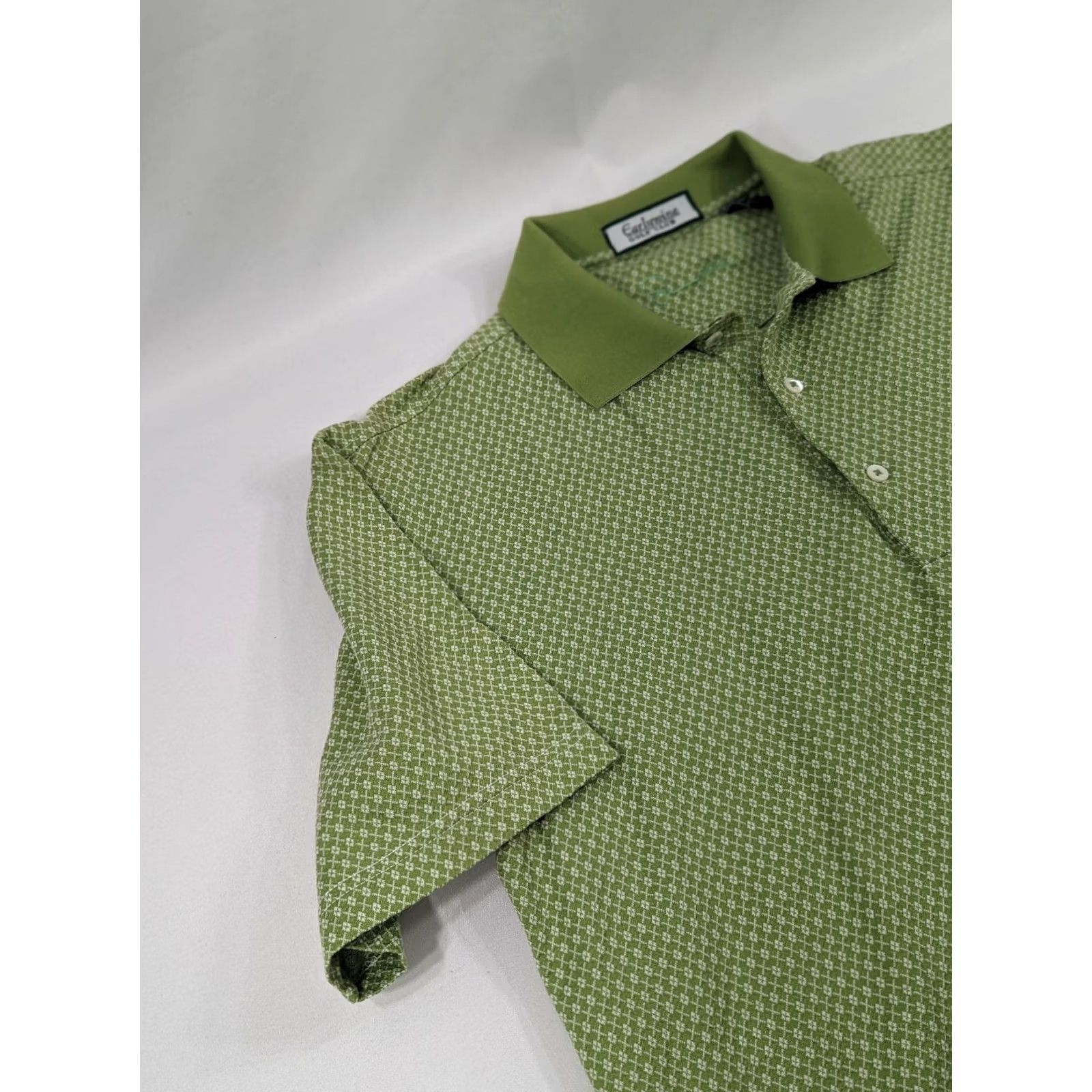 Vintage VINTAGE Earlywine Club Polo Sh​irt Striped Supima Cotton Green Geometric Shag Polo Pullover M Adults Mens Golf Size US M / EU 48-50 / 2 - 2 Thumbnail