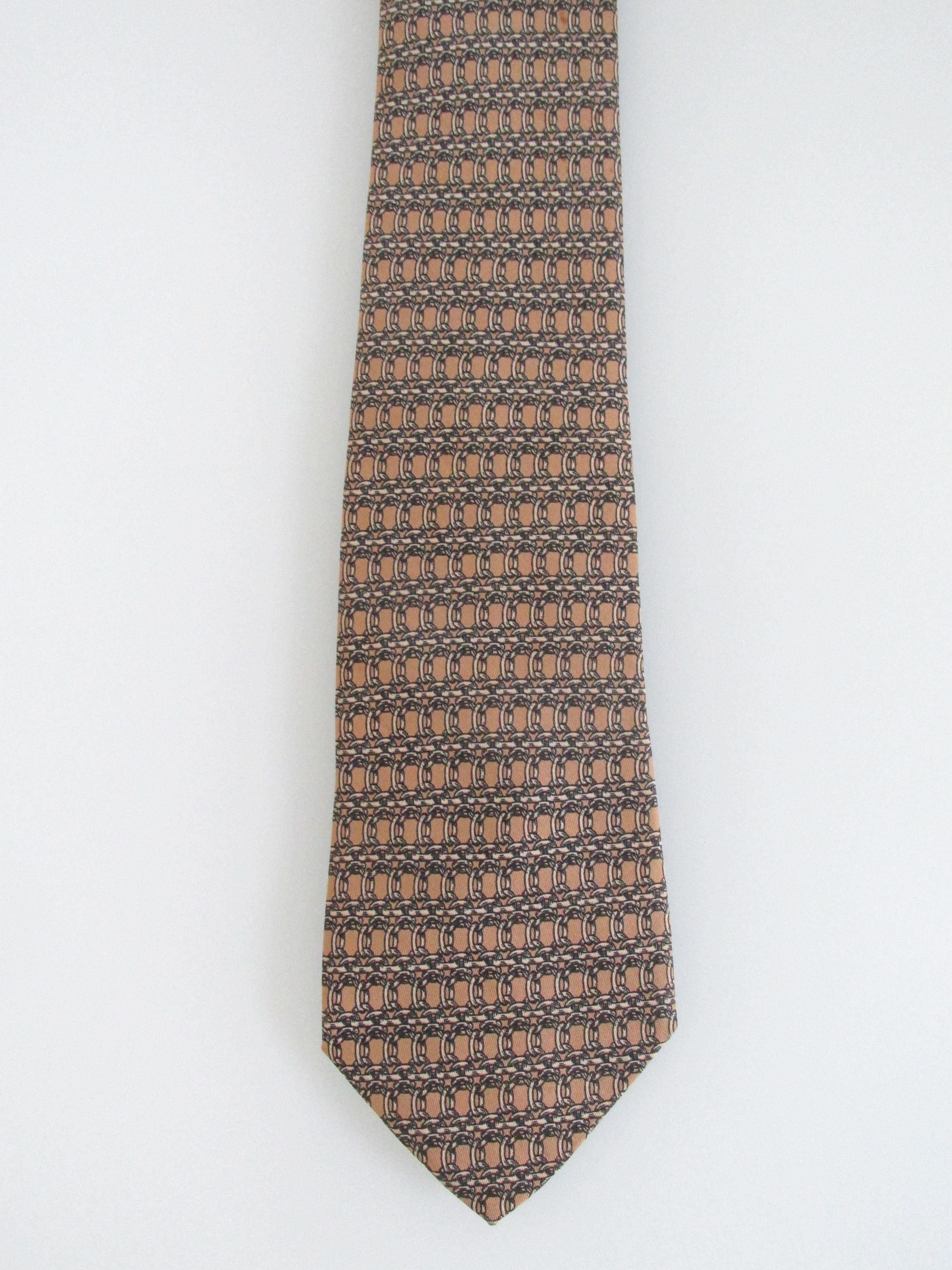 Hermes Hermes Vintage Men's Silk Tie Size ONE SIZE - 3 Thumbnail