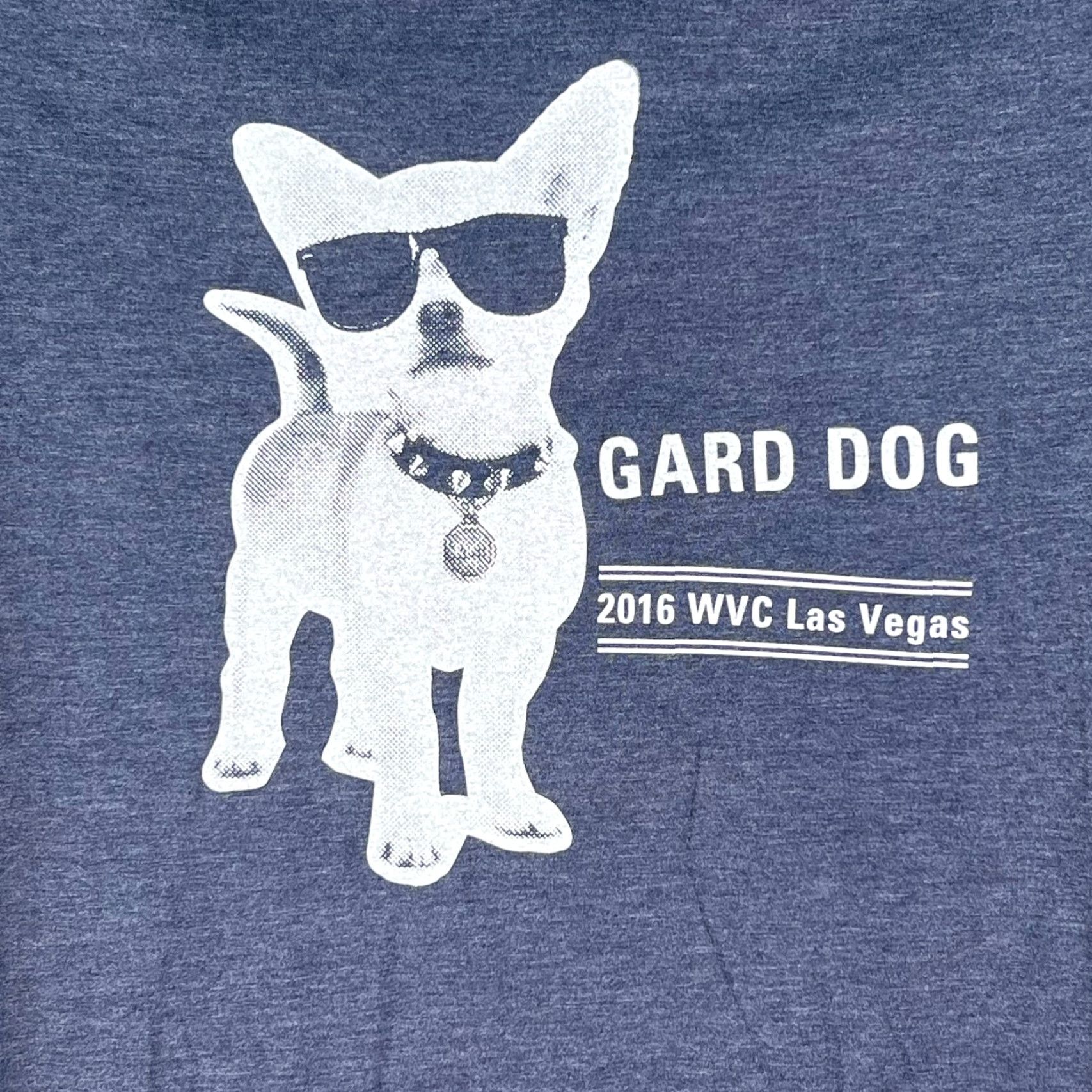 Vintage Bella + Canvas Mens T-Shirt Blue Graphic 2016 Gard Dog WVC Las Vegas Size M Size US M / EU 48-50 / 2 - 2 Thumbnail