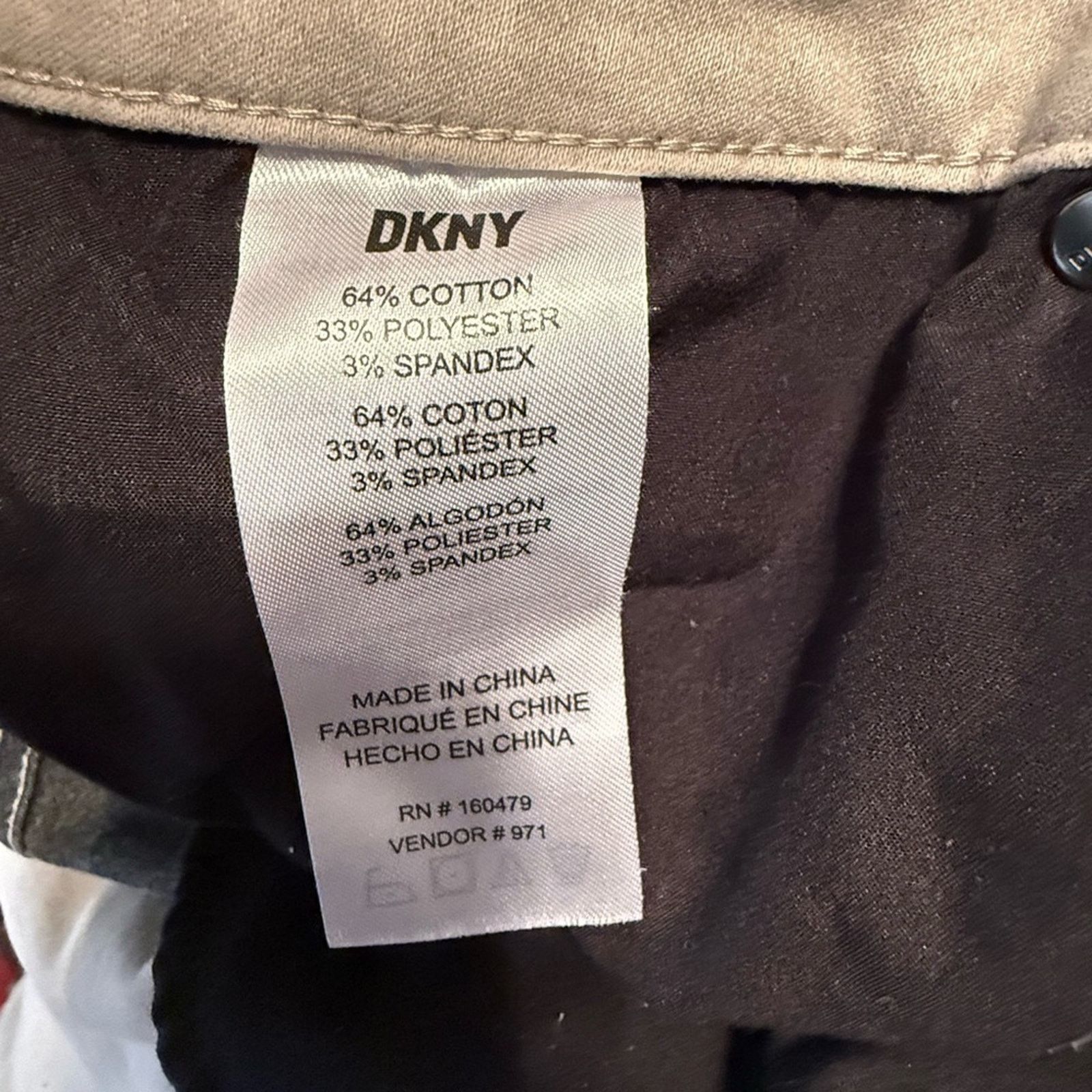 DKNY DKNY mens kahki Stanton slim fit Pants Size US 38 / EU 54 - 4 Thumbnail
