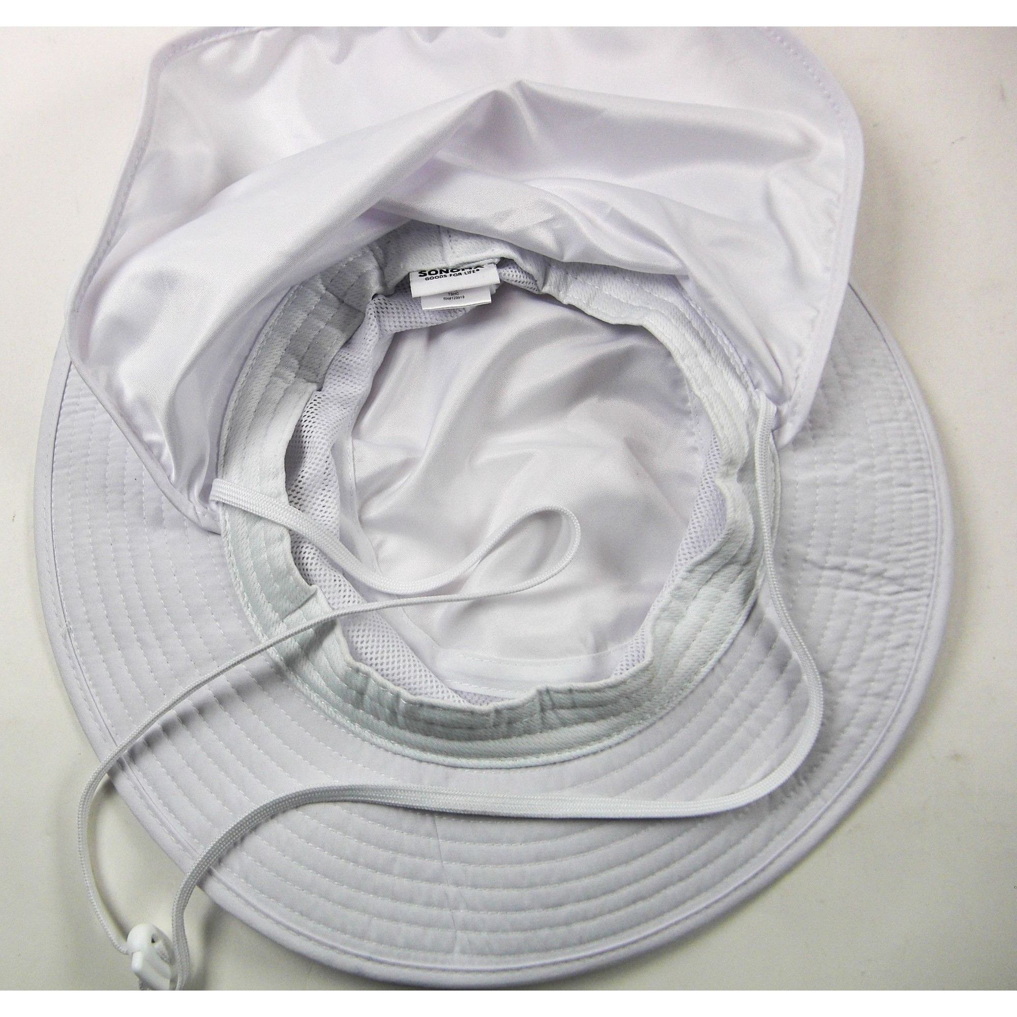 Sonoma Sonoma White Sun Hat Adjustable Neck Strap Size Large NEW Size ONE SIZE - 7 Thumbnail
