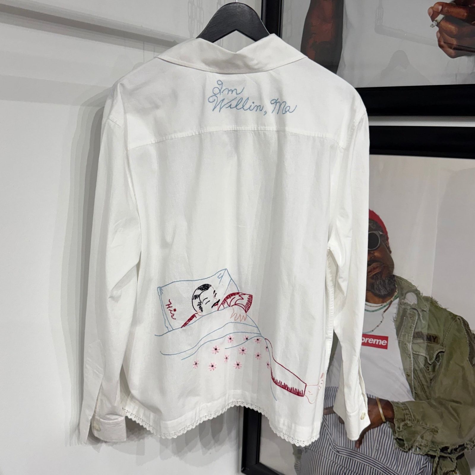 Bode Bode "His-and-Hers" Embroidered cotton shirt - XL Size US XL / EU 56 / 4 - 2 Thumbnail
