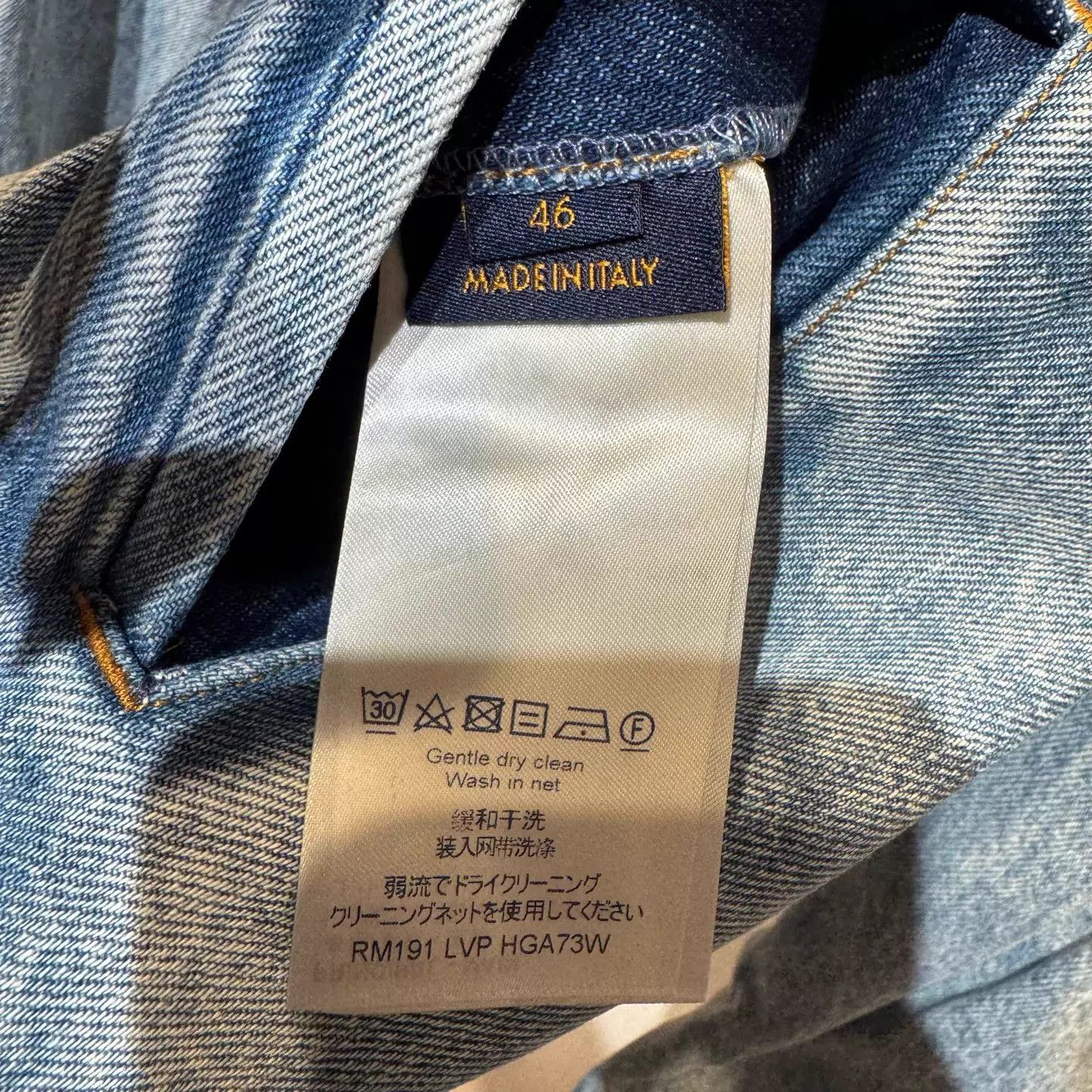 Louis Vuitton Louis Vuitton Blue Washed Two-Tone Denim Jacket Size US S / EU 44-46 / 1 - 6 Thumbnail