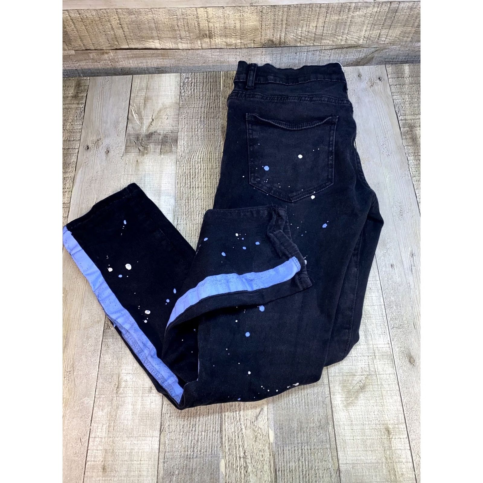 Denime Blue Cult Denim Jeans - 32x32 - Black Distressed - Denim Pants - Men - 40 in Waist - 32 in Inseam Size US 40 / EU 56 - 3 Thumbnail