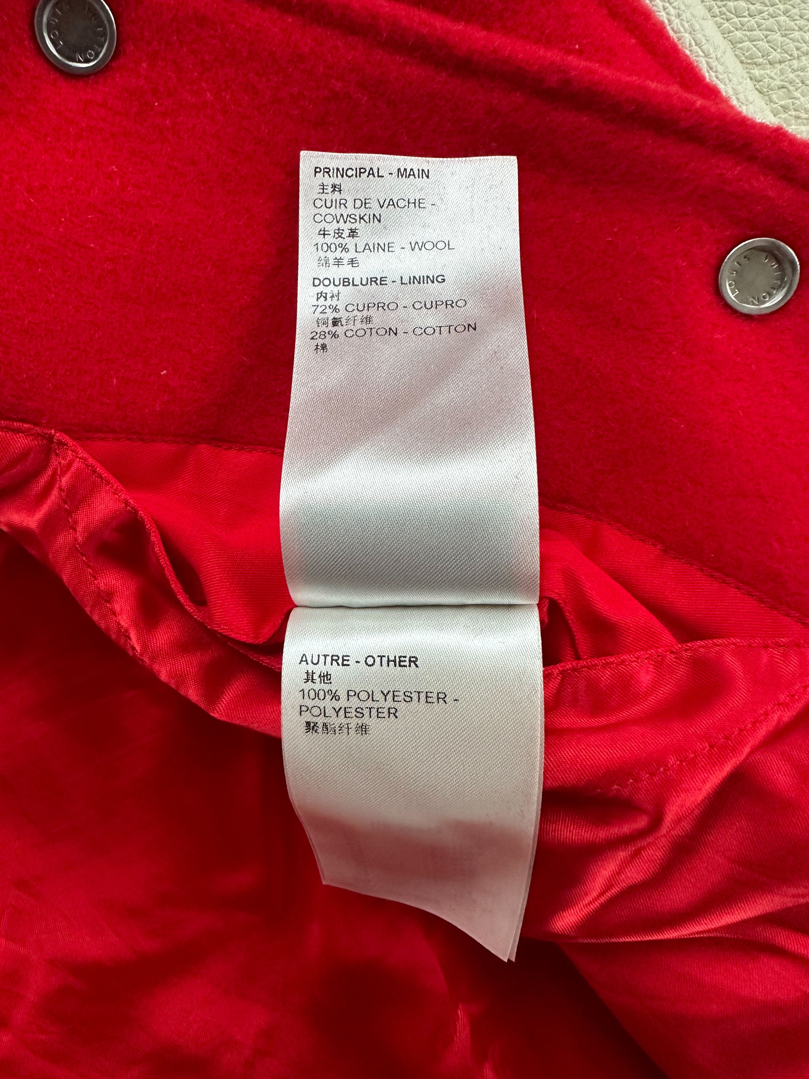 Louis Vuitton Louis Vuitton Yayoi Kusama Red & White Varsity Jacket Size US XXL / EU 58 / 5 - 8 Thumbnail