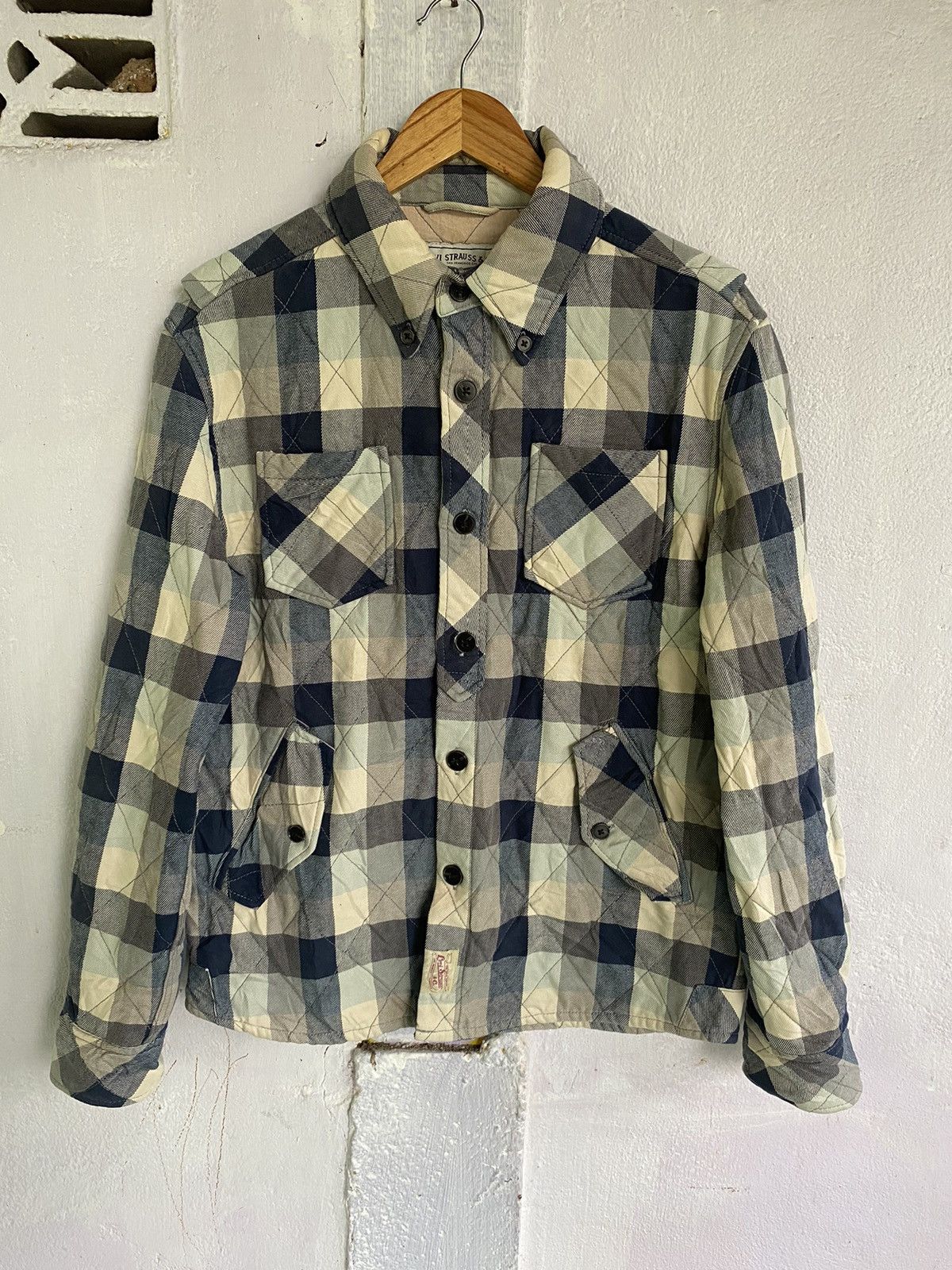 Levi's Levis Blue Plaid Sherpa Lined Trucker Jacket Mens Sz L Size US L / EU 52-54 / 3 - 1 Thumbnail