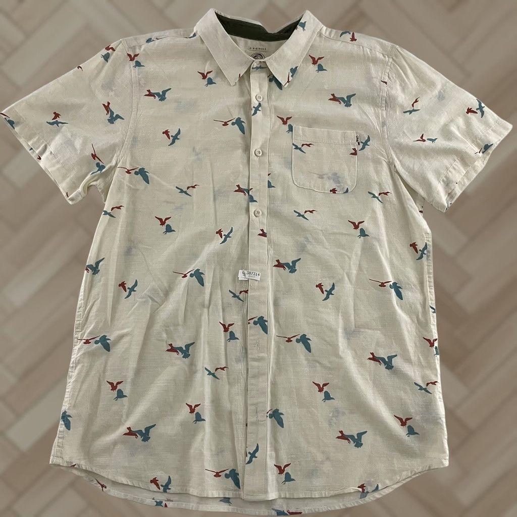 O'Neill O'Neill All Over Bird Print Short Sleeve Button-Up Shirt Men's XXL Multicolor Bird Print Shirt XX L Size US XXL / EU 58 / 5 - 1 Thumbnail