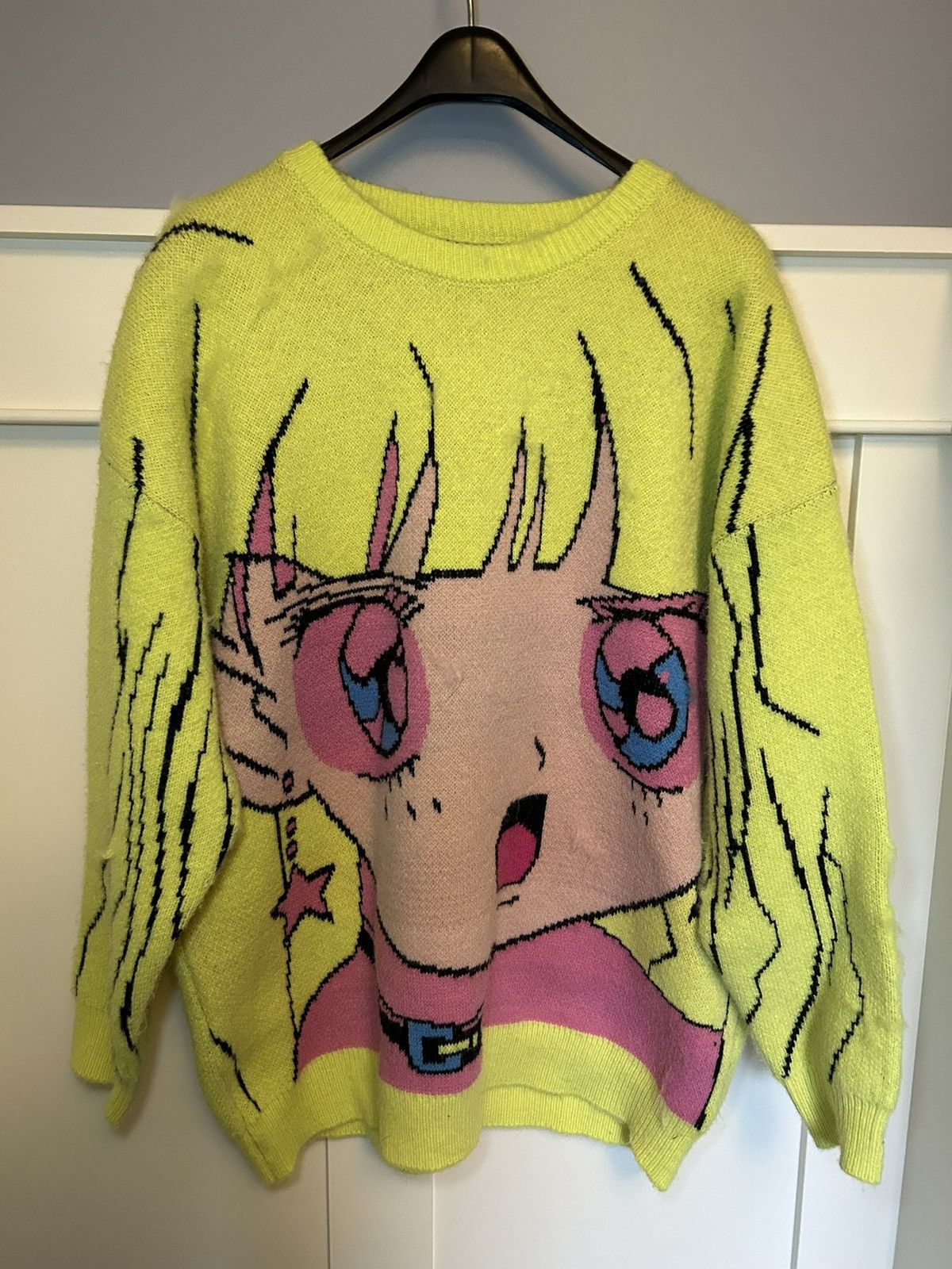 Anime Vintage Sailor moon mohair knit sweater Size US L / EU 52-54 / 3 - 1 Thumbnail