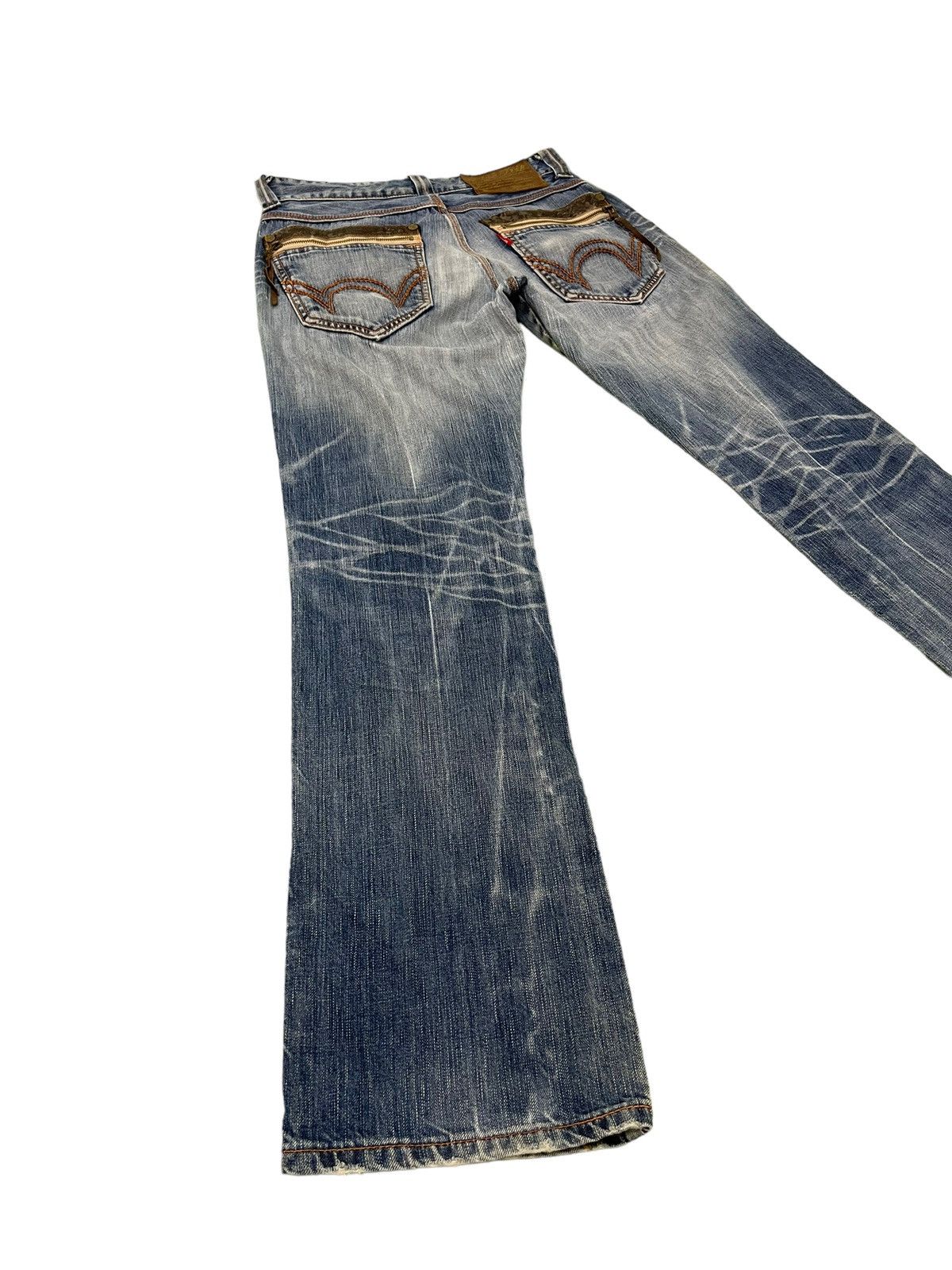 Edwin Distress Jeans Edwin Japan Faded Regular Straight 7🟦5 Size US 32 / EU 48 - 12 Thumbnail