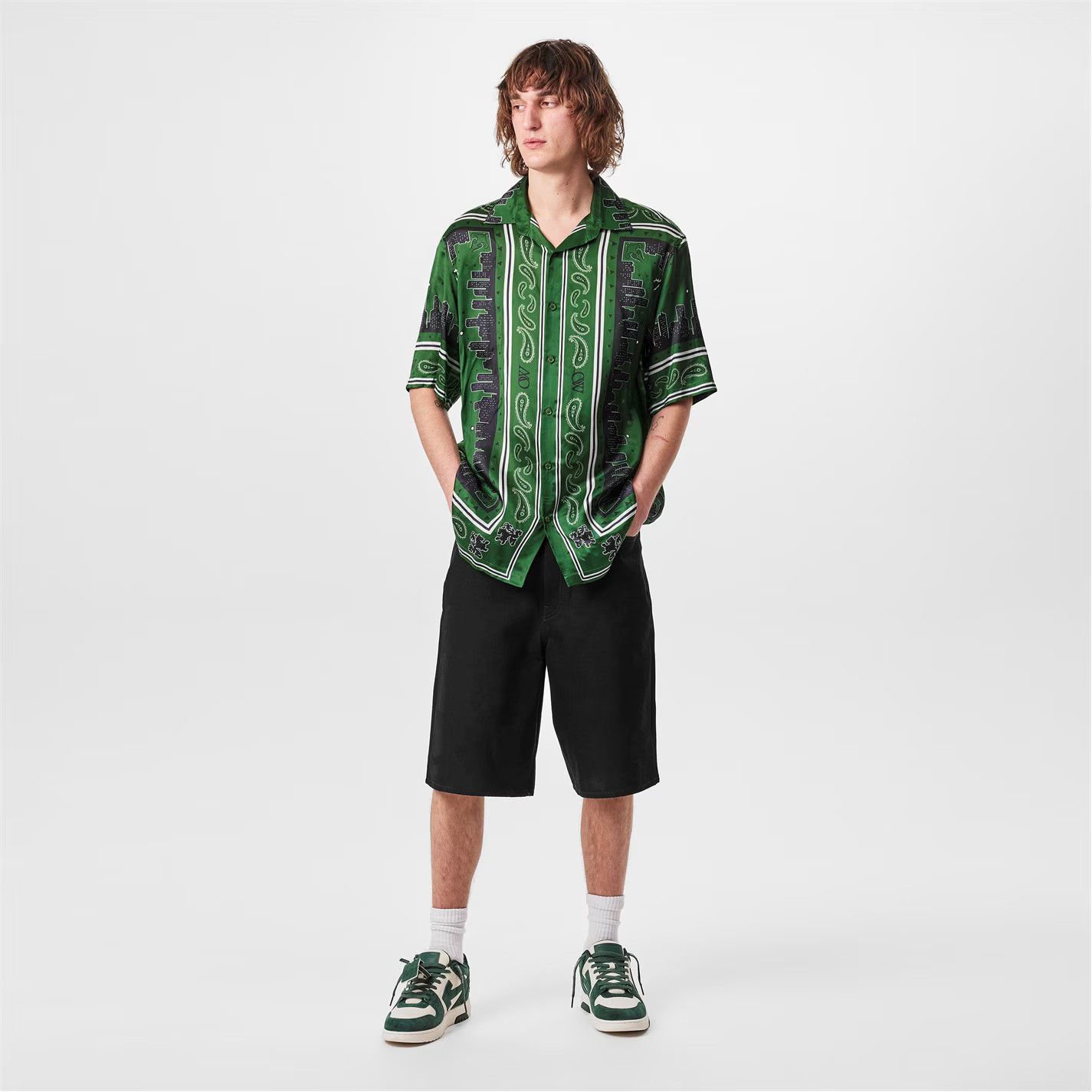 Off-White o1g2r1mq0326 Bandana Relaxed Fit Bowling Shirt in Multicolor Size US S / EU 44-46 / 1 - 6 Thumbnail