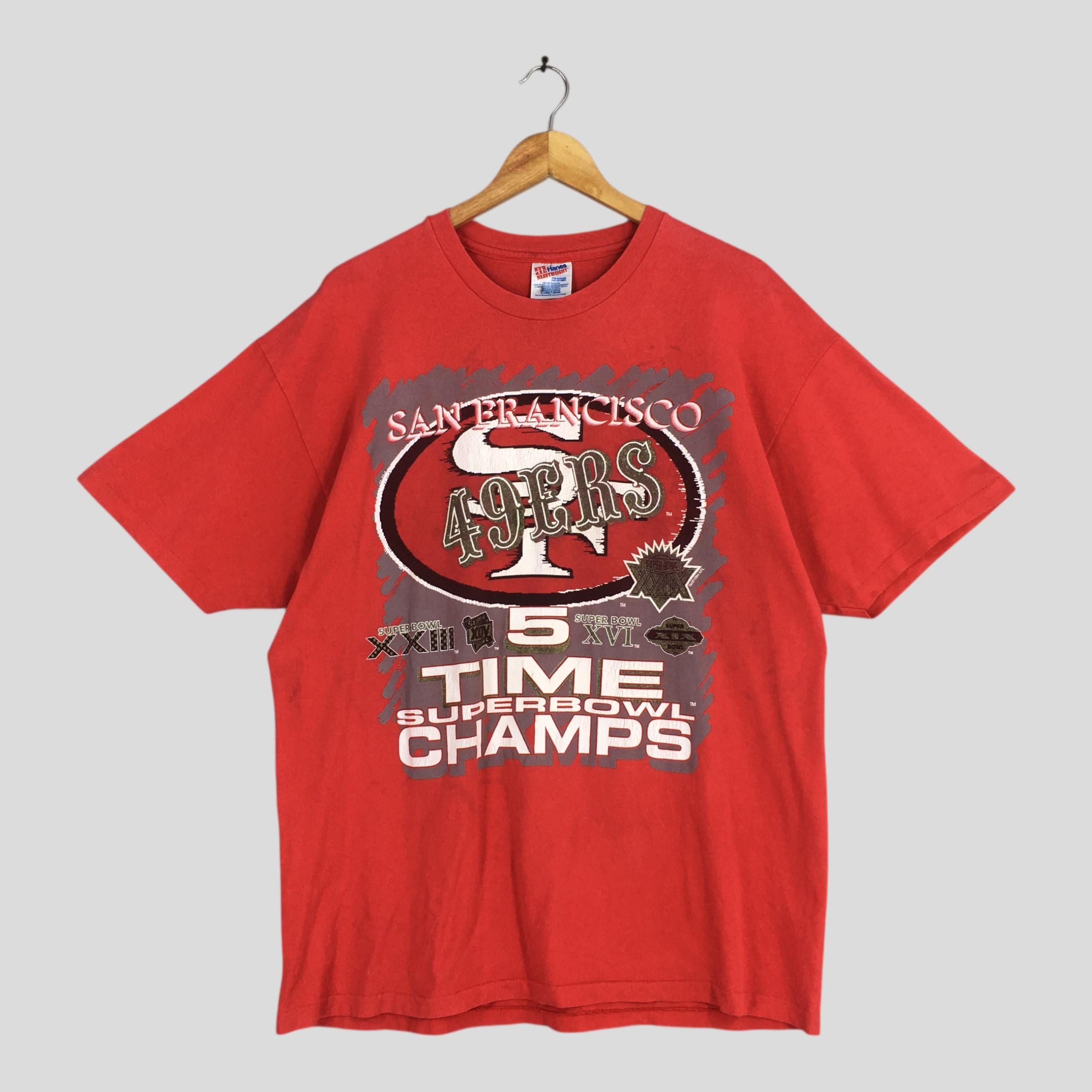 NFL Vintage San Francisco 49ers NFL Red Tshirt XLarge Size US XL / EU 56 / 4 - 1 Thumbnail