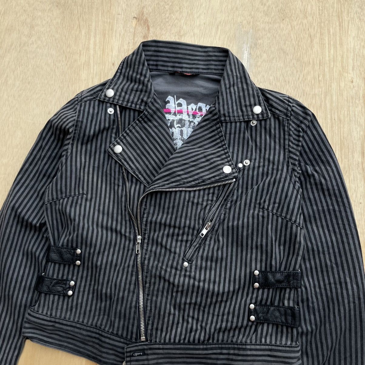 If Six Was Nine ALGONQUINS JAPANESE BRAND VINTAGE BIKER STRIPES JACKET / GOA Size M / US 6-8 / IT 42-44 - 2 Thumbnail