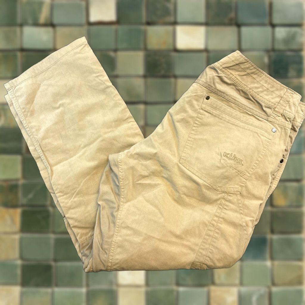 Vintage Kuhl Pants Men 38X30 Beige Hiking Work Outdoor Chino Stretch 108846 Size US 38 / EU 54 - 1 Thumbnail